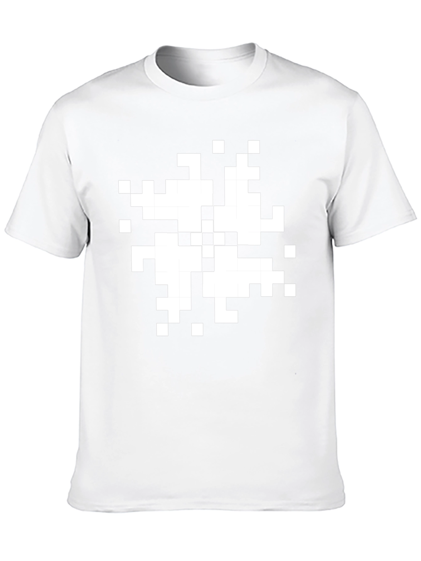 Pixel Art Graphic T-Shirt - Black Cotton Casual Tee