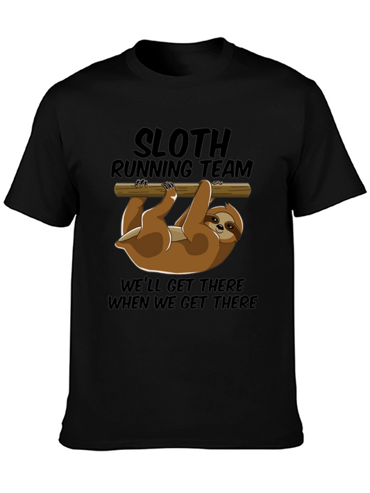 Sloth Running Team Graphic T-Shirt - Comfort & Style