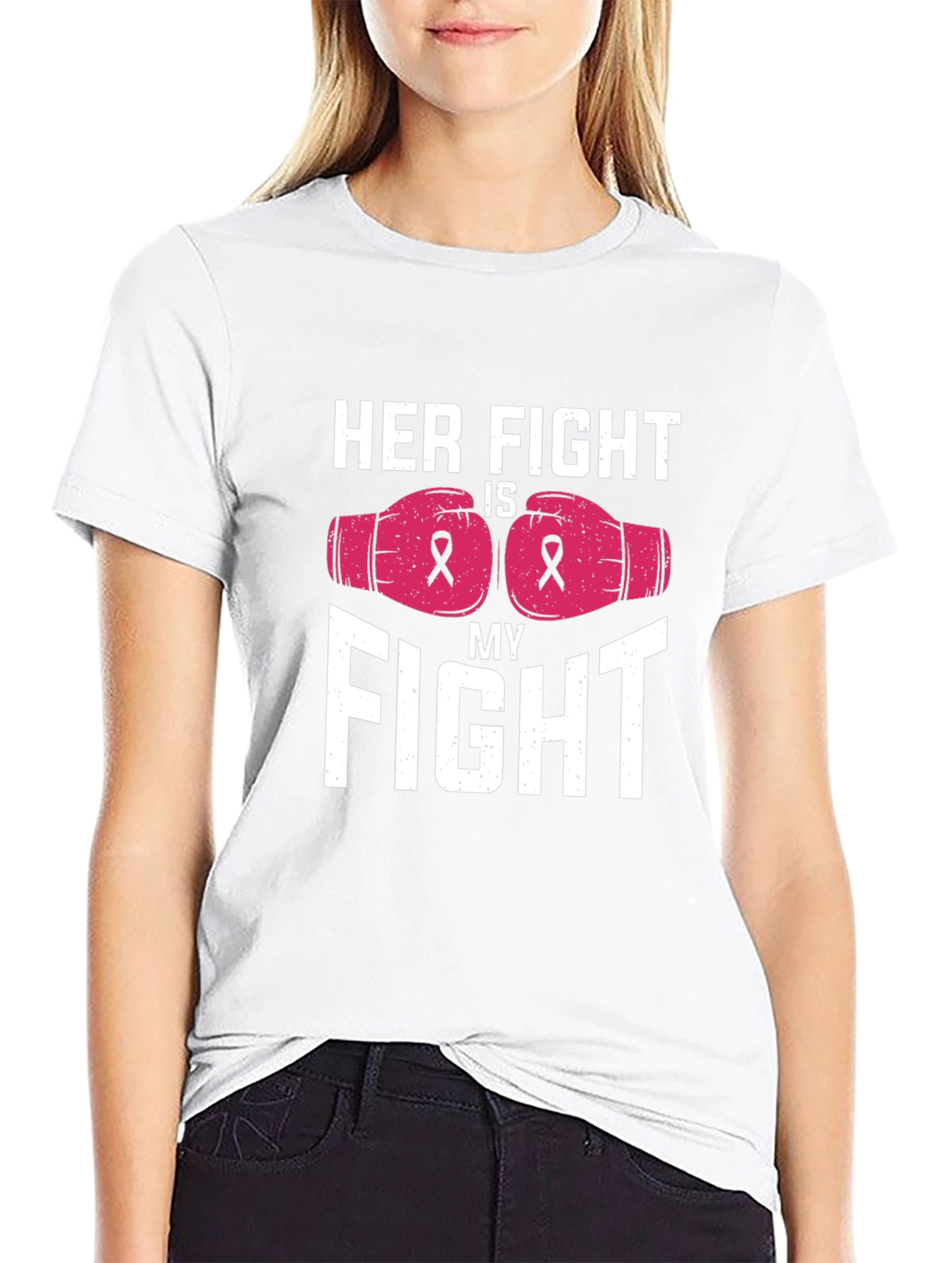 Her Fight is My Fight T-Shirt Breast Cancer Awareness