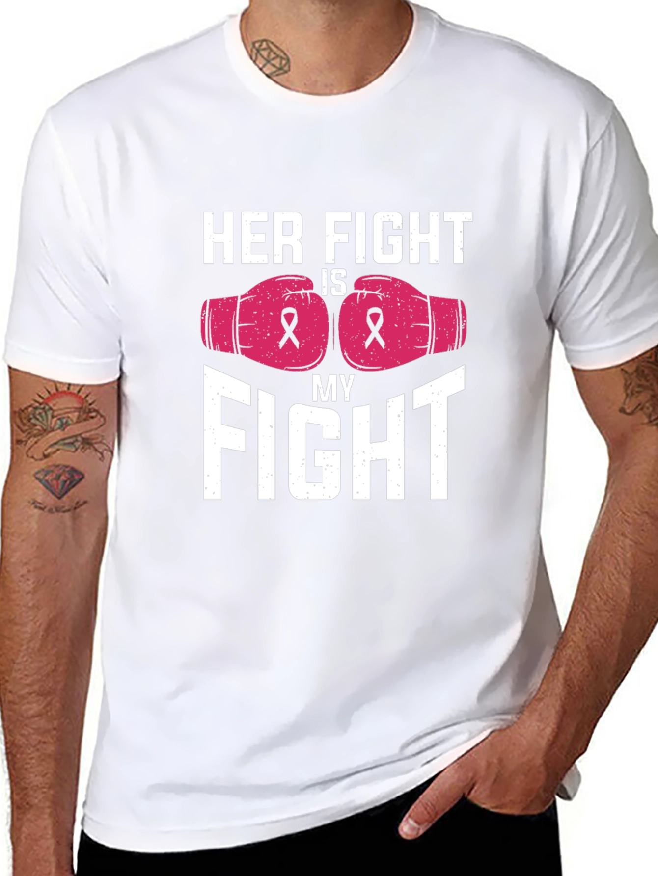 Her Fight is My Fight T-Shirt Breast Cancer Awareness