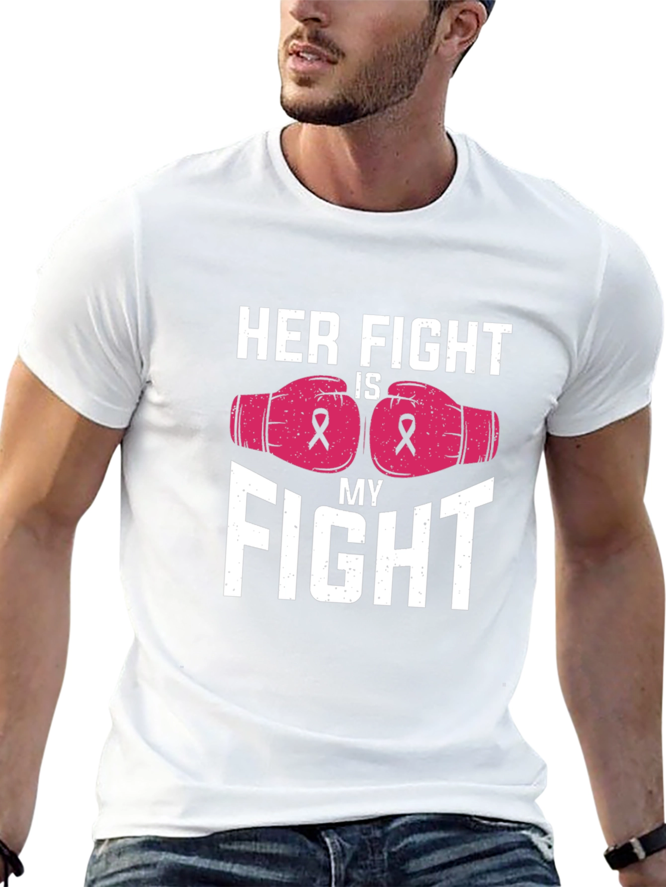 Her Fight is My Fight T-Shirt Breast Cancer Awareness