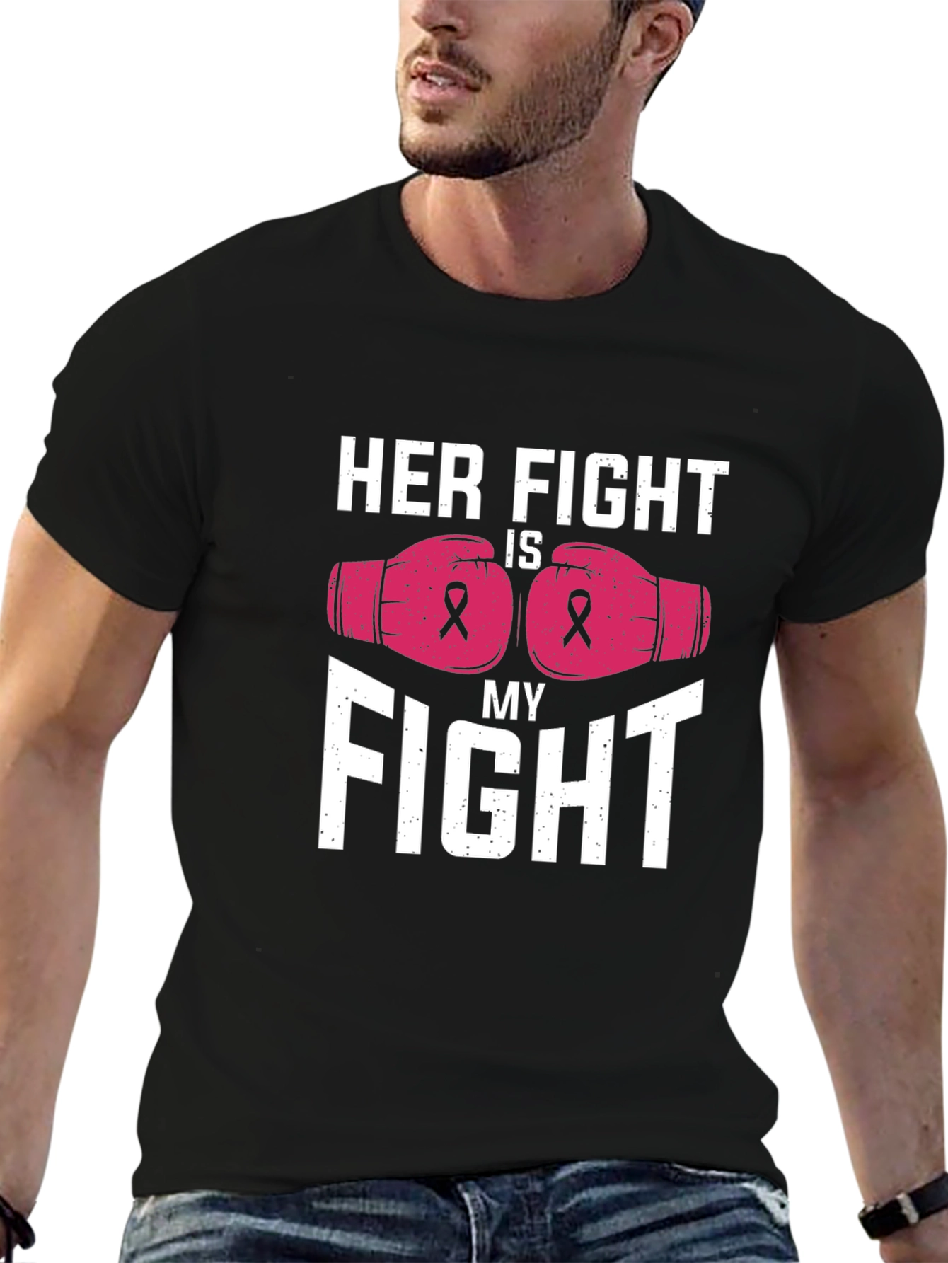 Her Fight is My Fight T-Shirt Breast Cancer Awareness
