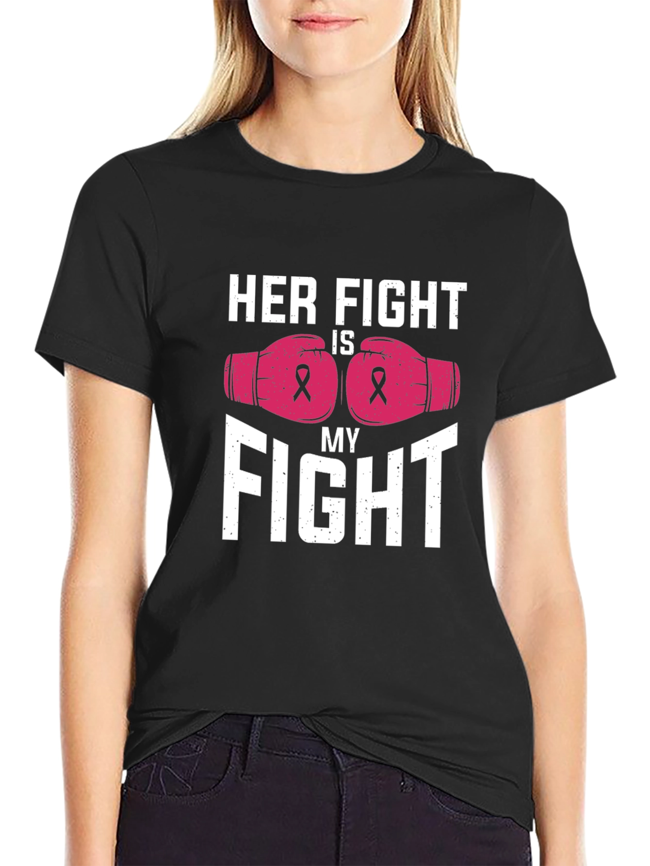 Her Fight is My Fight T-Shirt Breast Cancer Awareness