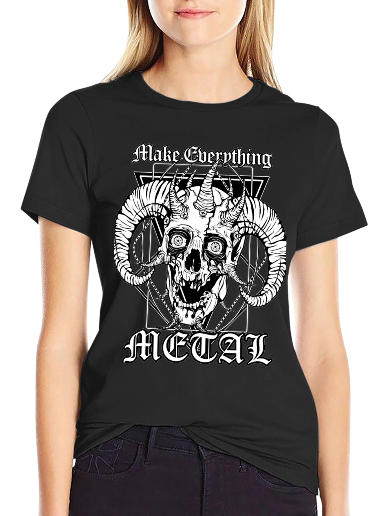 Make Everything Metal Skull Graphic Tee