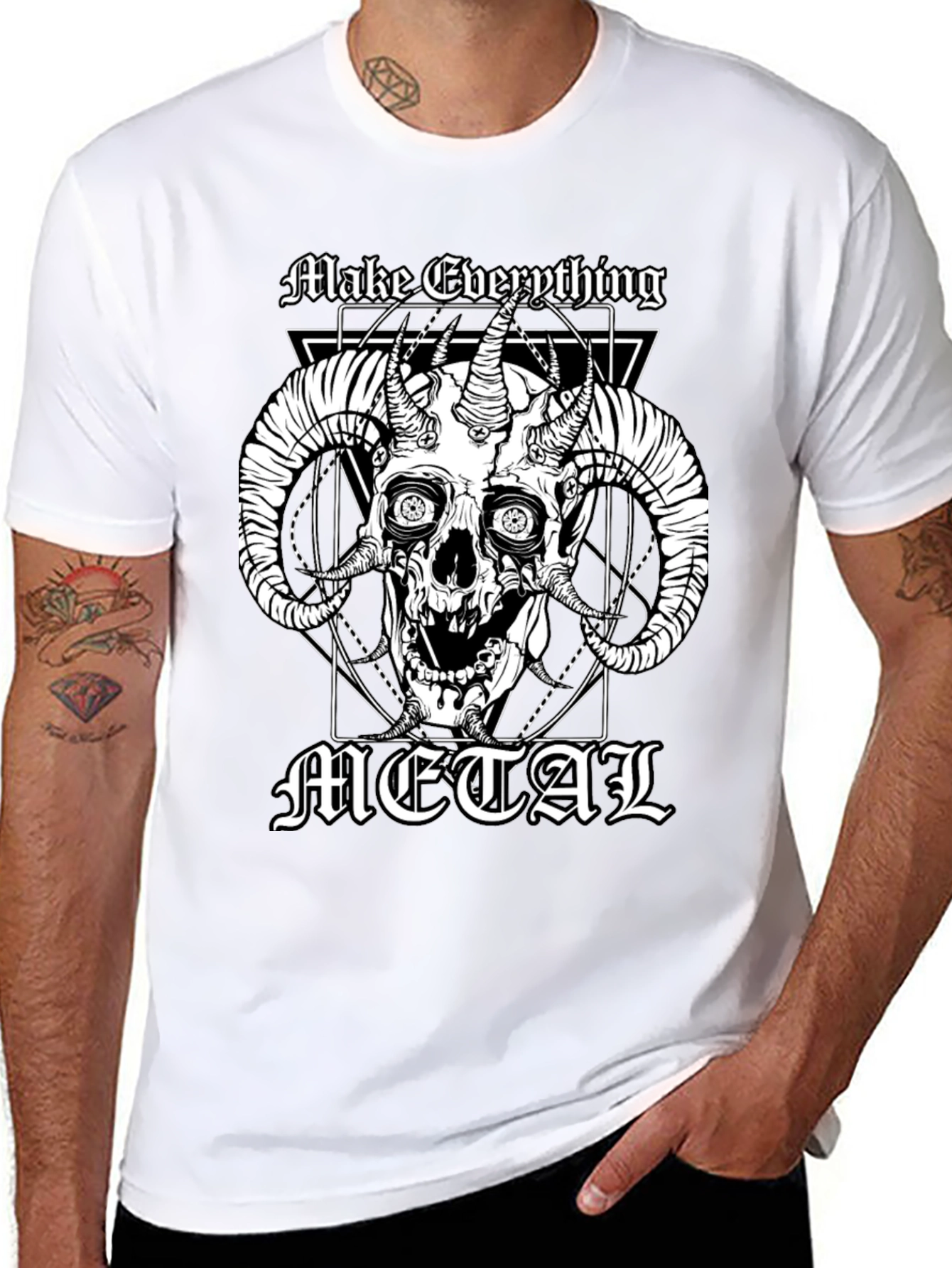 Make Everything Metal Skull Graphic Tee