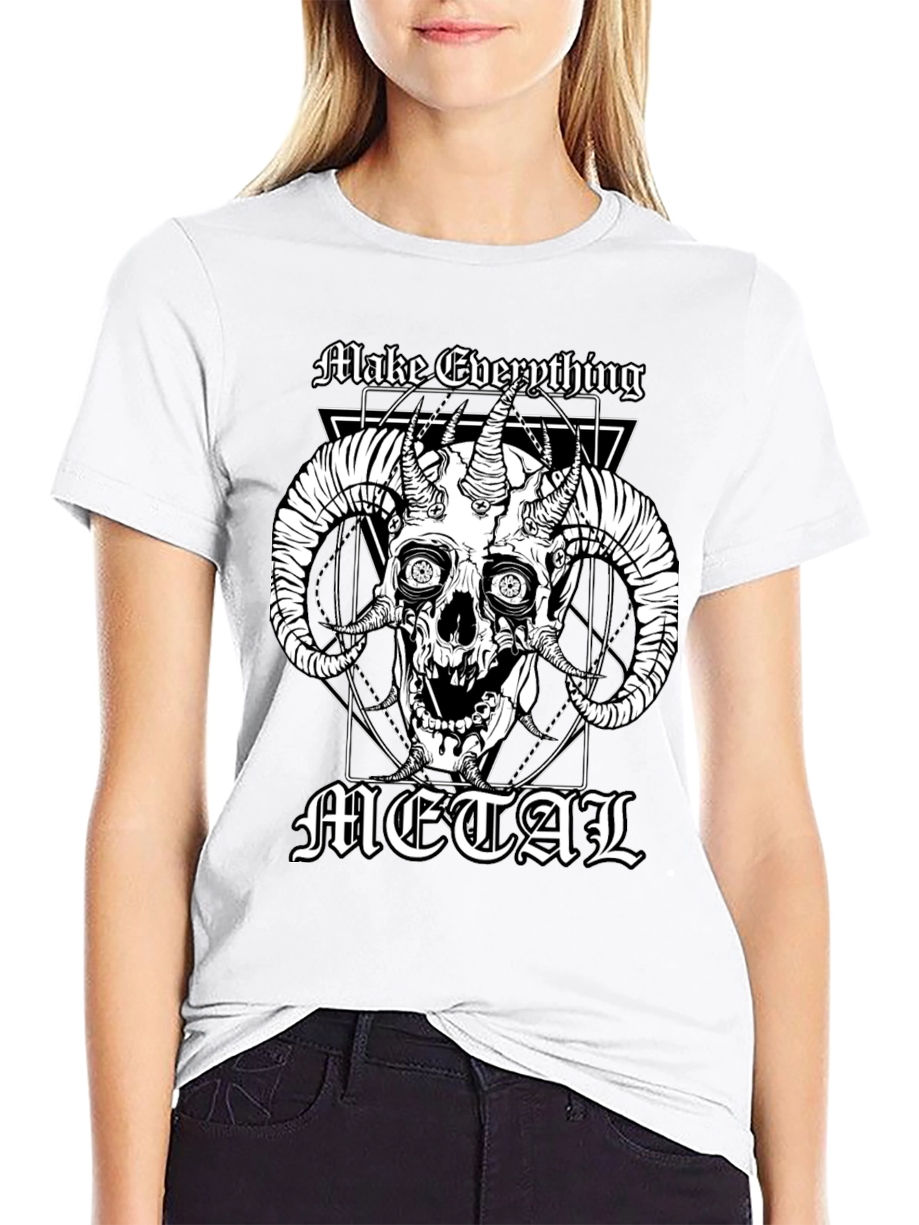 Make Everything Metal Skull Graphic Tee