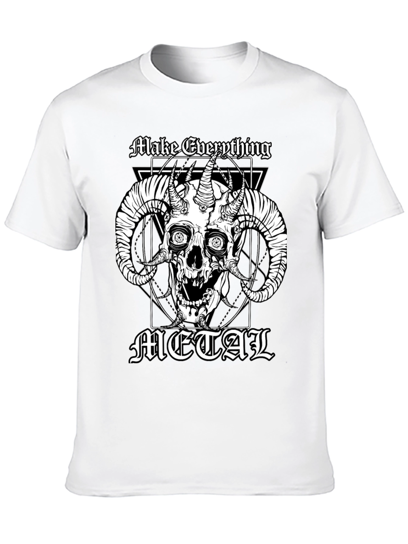 Make Everything Metal Skull Graphic Tee