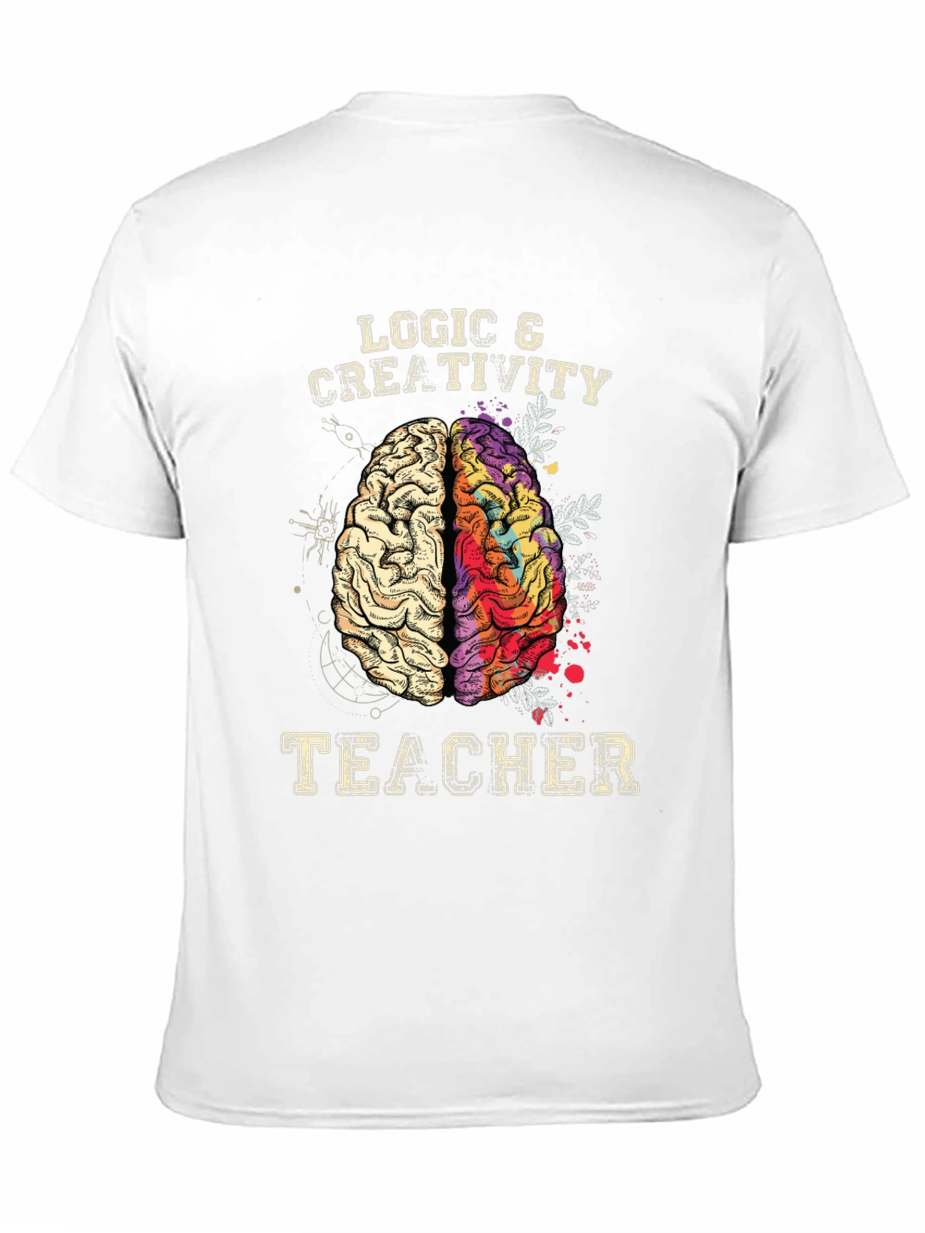 Logic & Creativity Teacher Brain T-Shirt