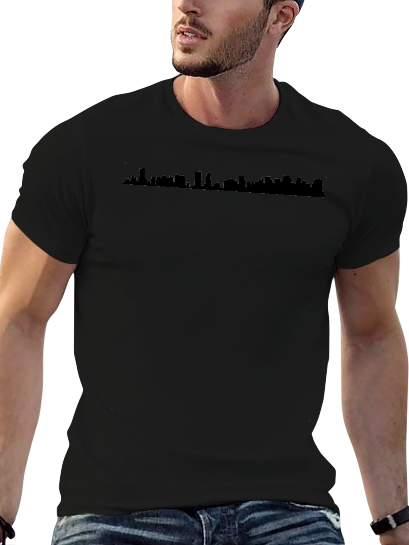 Cityscape Graphic Tee - Black