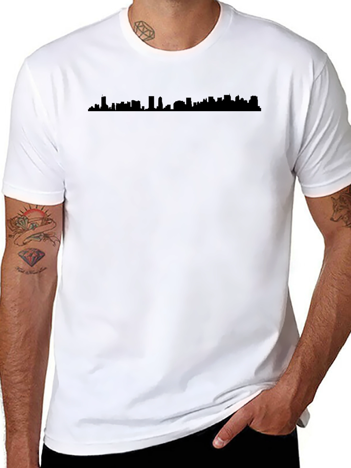 Cityscape Graphic Tee - Black