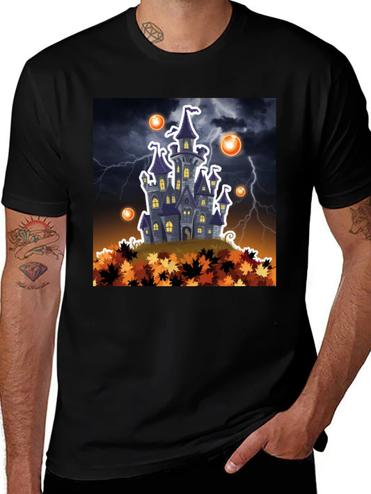 Halloween Castle T-Shirt - Spooky Season Apparel