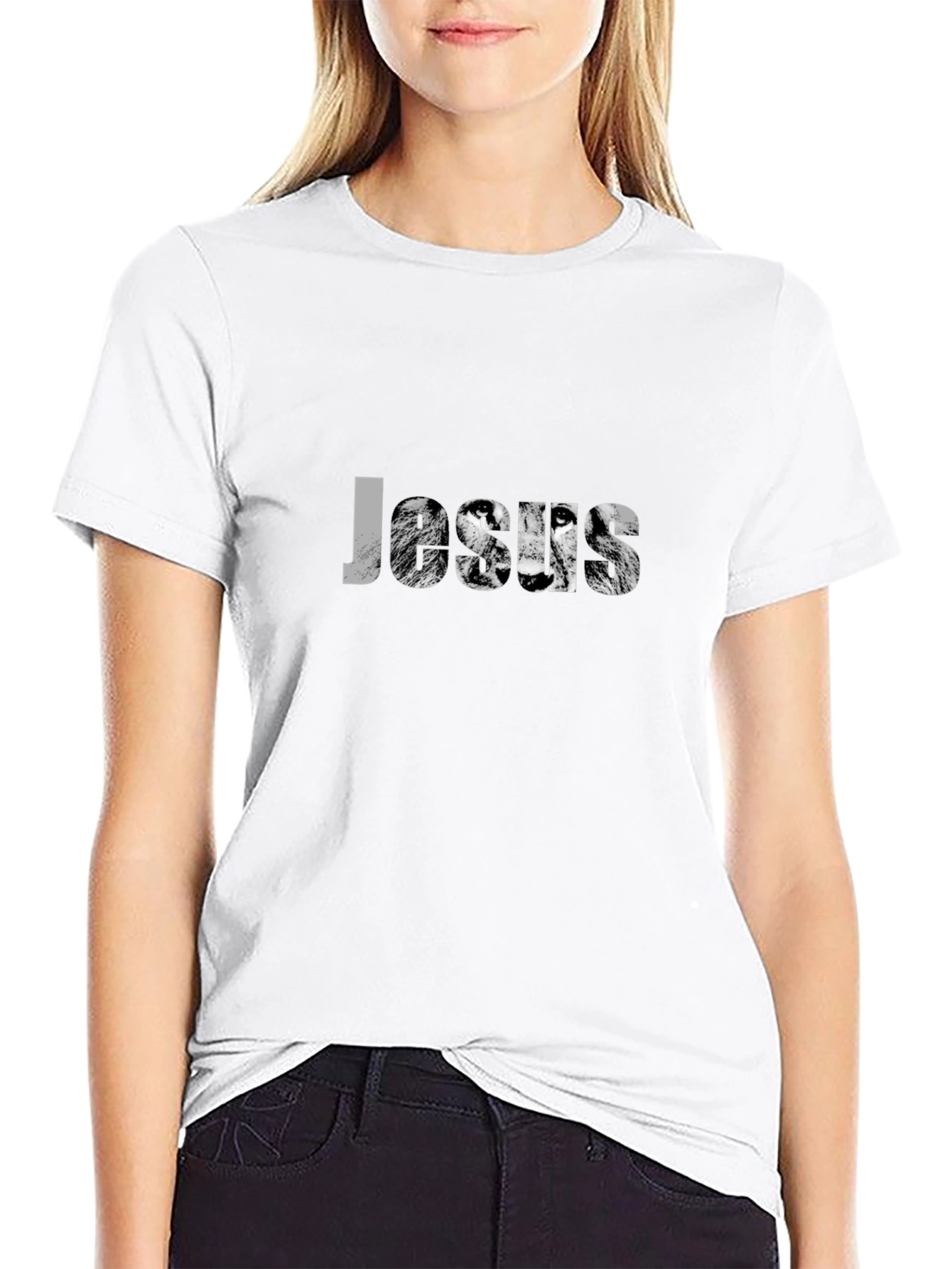 Jesus Lion Graphic Black T-Shirt