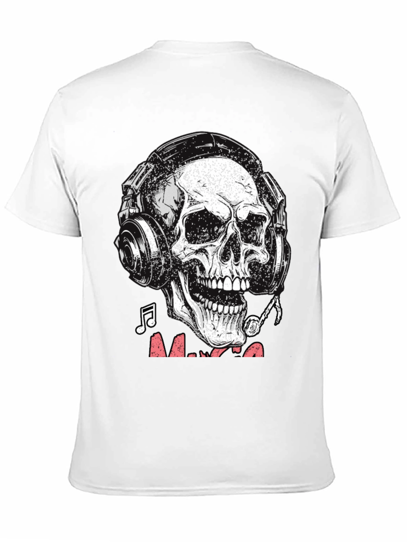 Skull with Headphones Graphic Tee - Music Lover T-Shirt