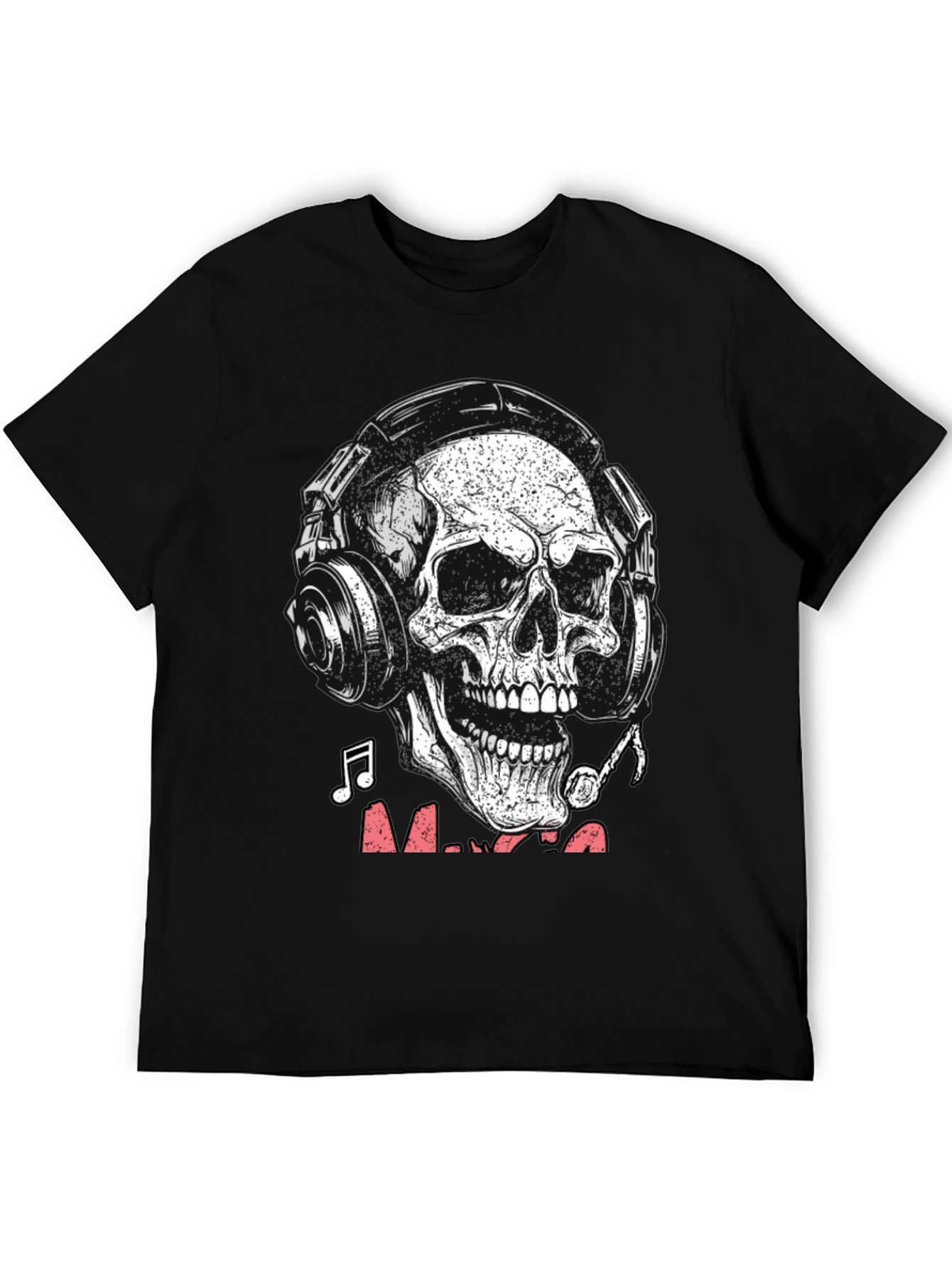 Skull with Headphones Graphic Tee - Music Lover T-Shirt