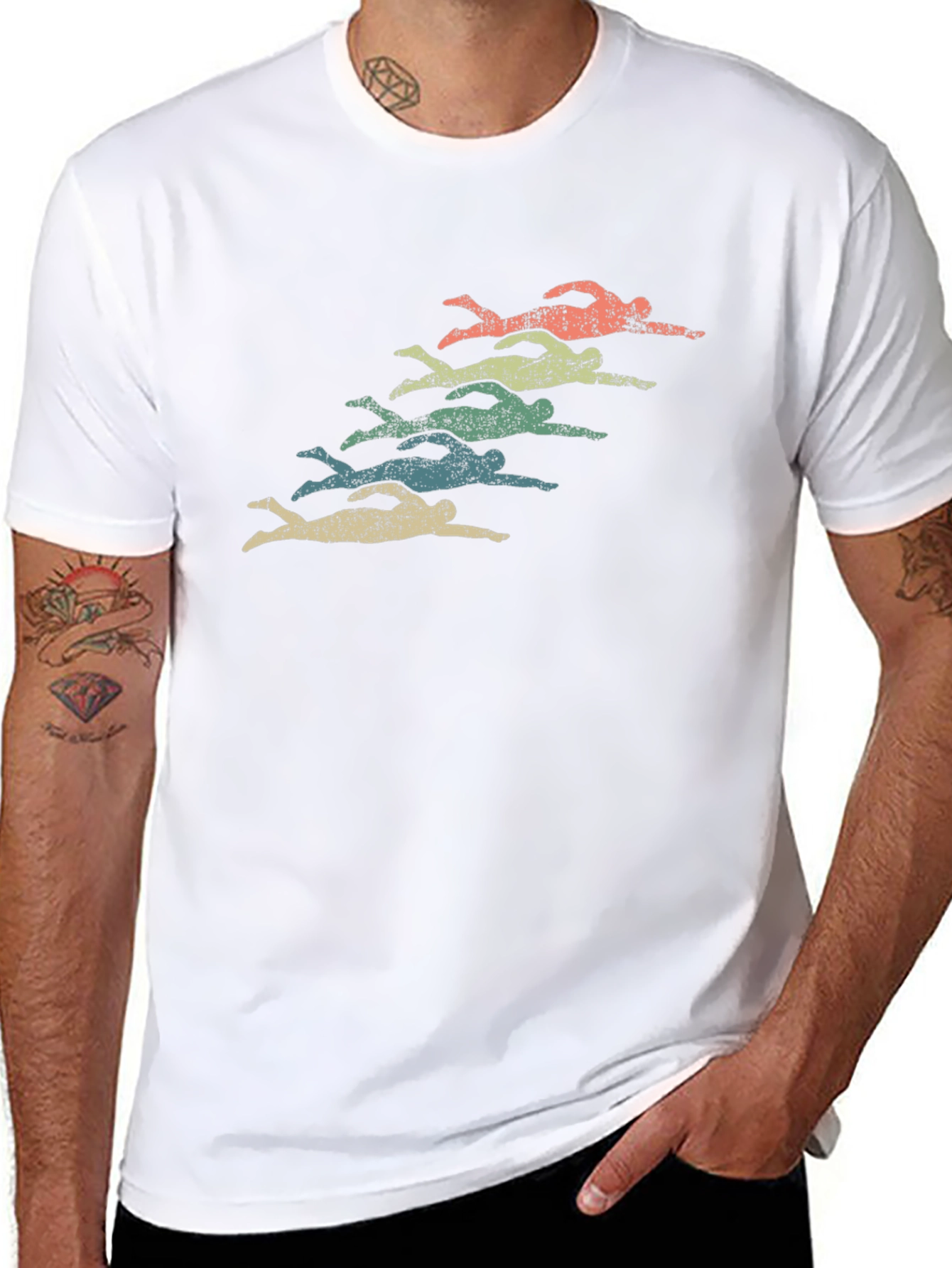 Retro Swimmer Graphic Tee