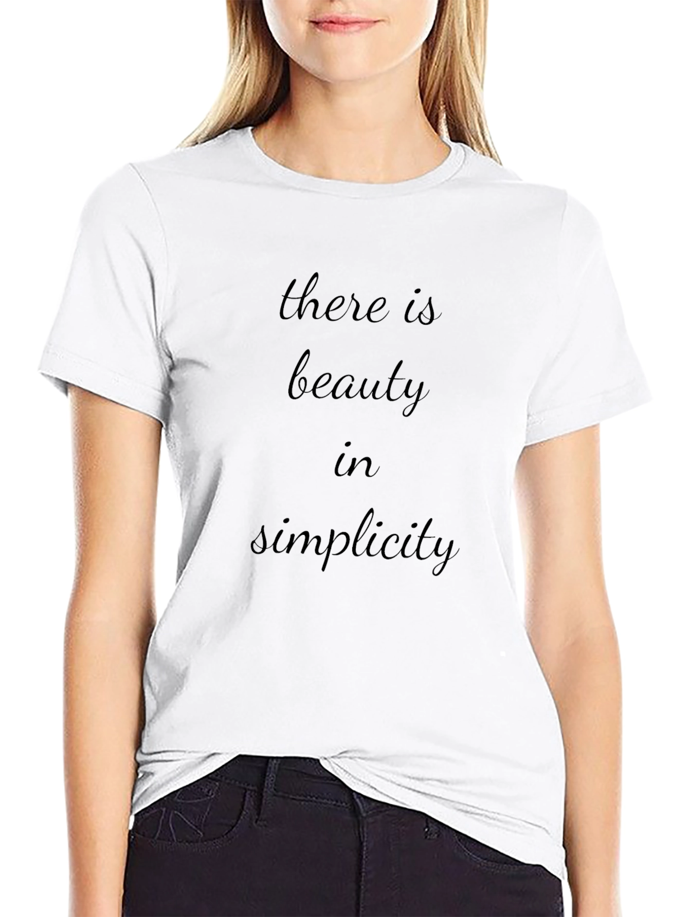 Beauty in Simplicity Black Graphic Tee
