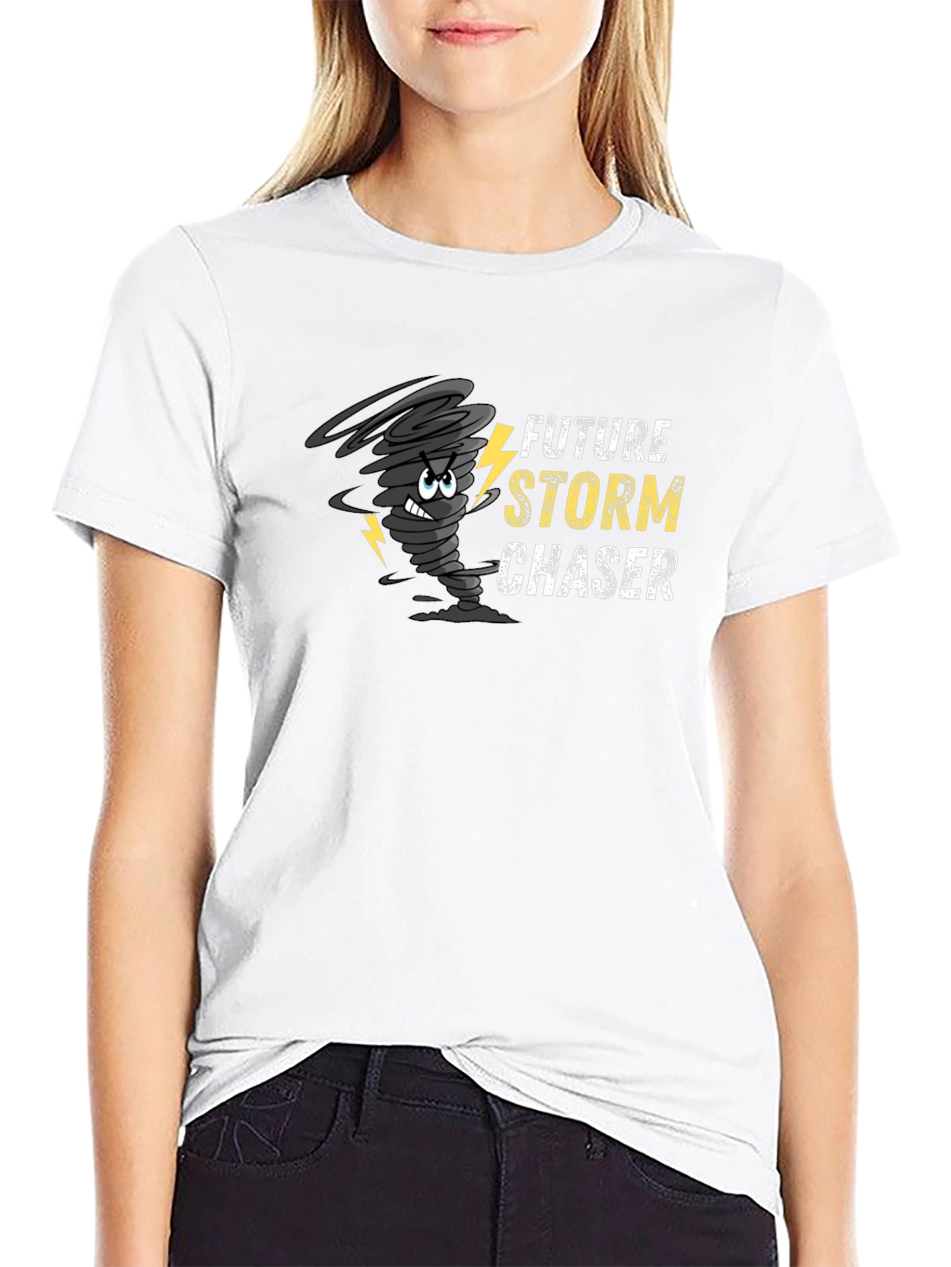 Future Storm Chaser Graphic Tee - Black Cotton