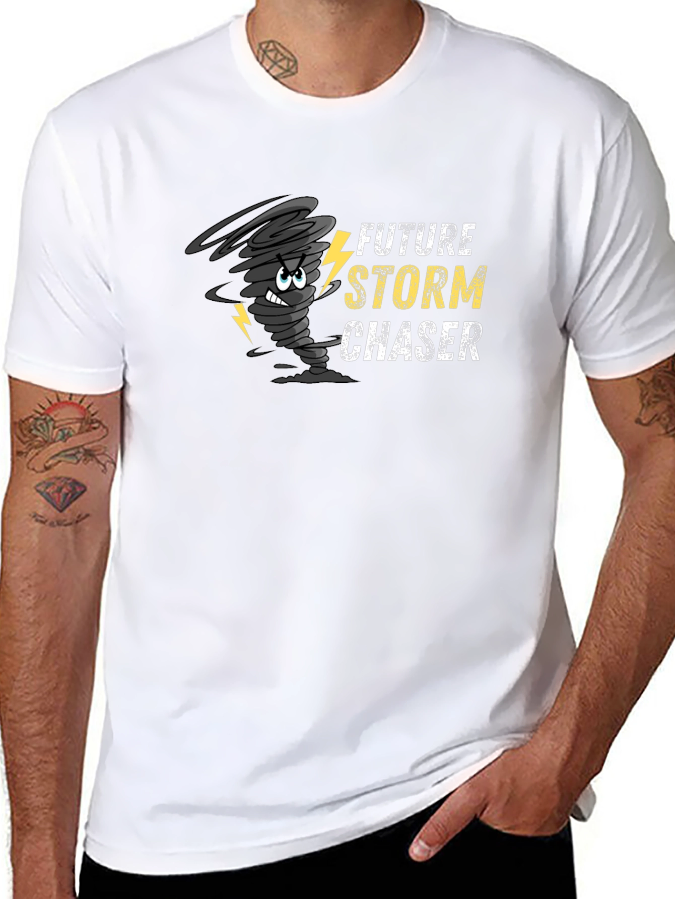 Future Storm Chaser Graphic Tee - Black Cotton