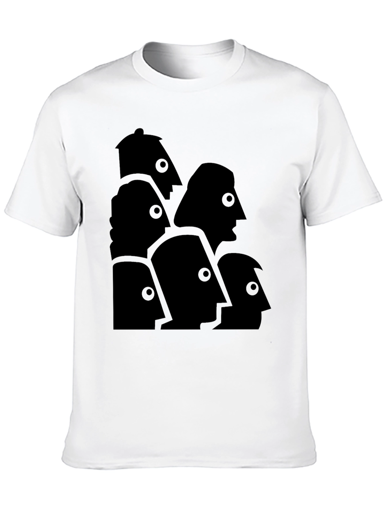 Abstract Faces Graphic Tee - Modern Art T-Shirt