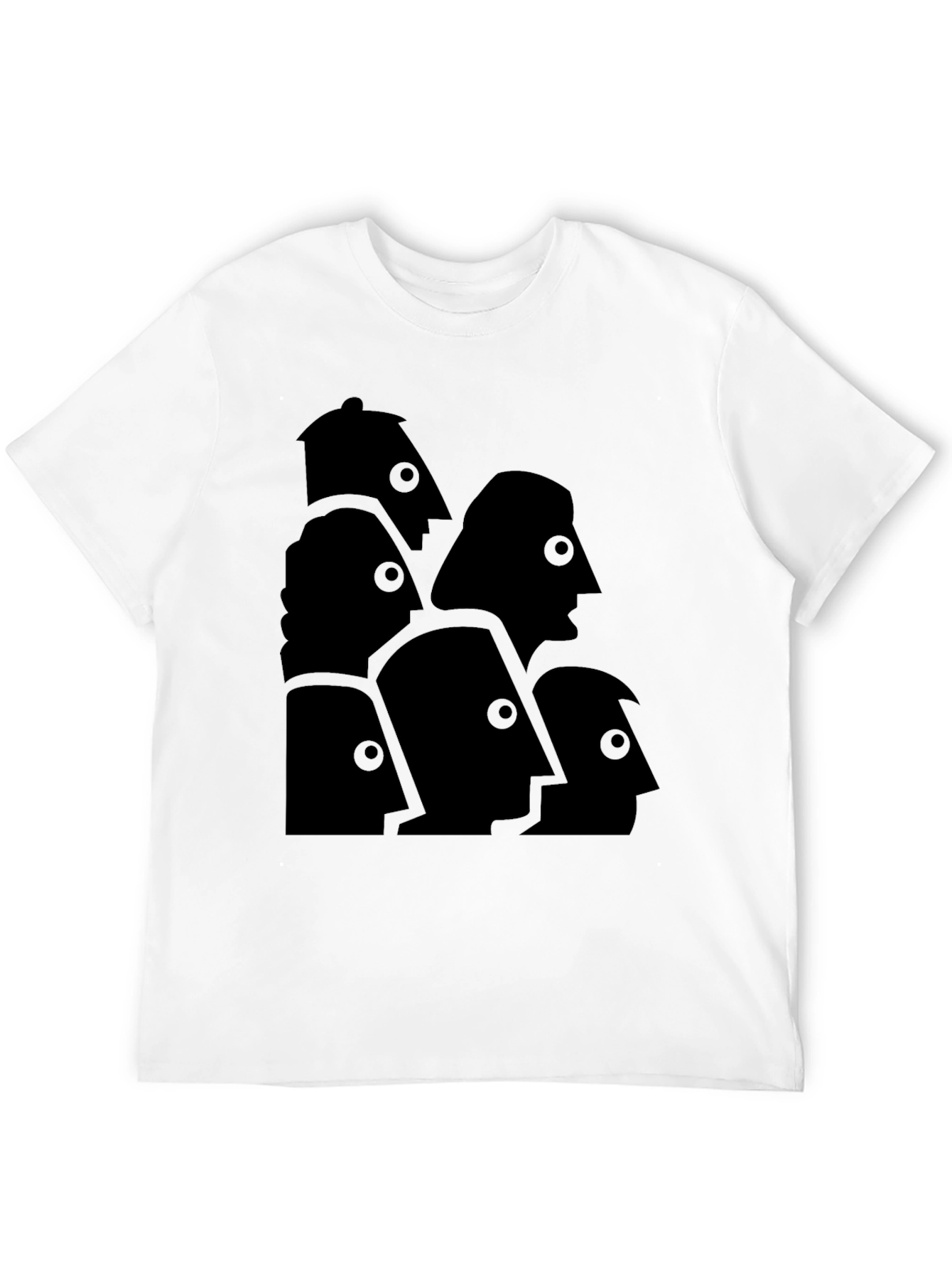 Abstract Faces Graphic Tee - Modern Art T-Shirt