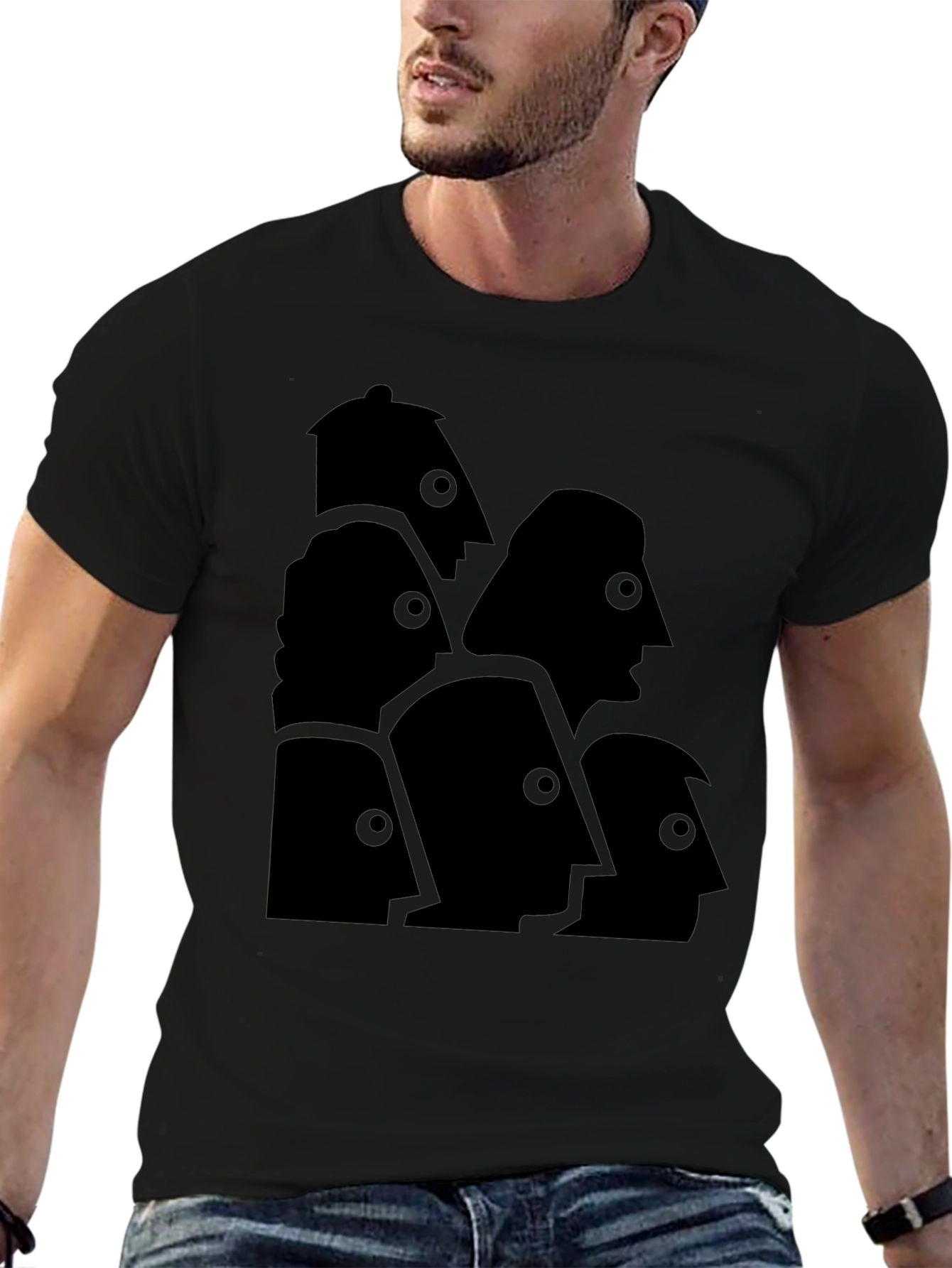 Abstract Faces Graphic Tee - Modern Art T-Shirt