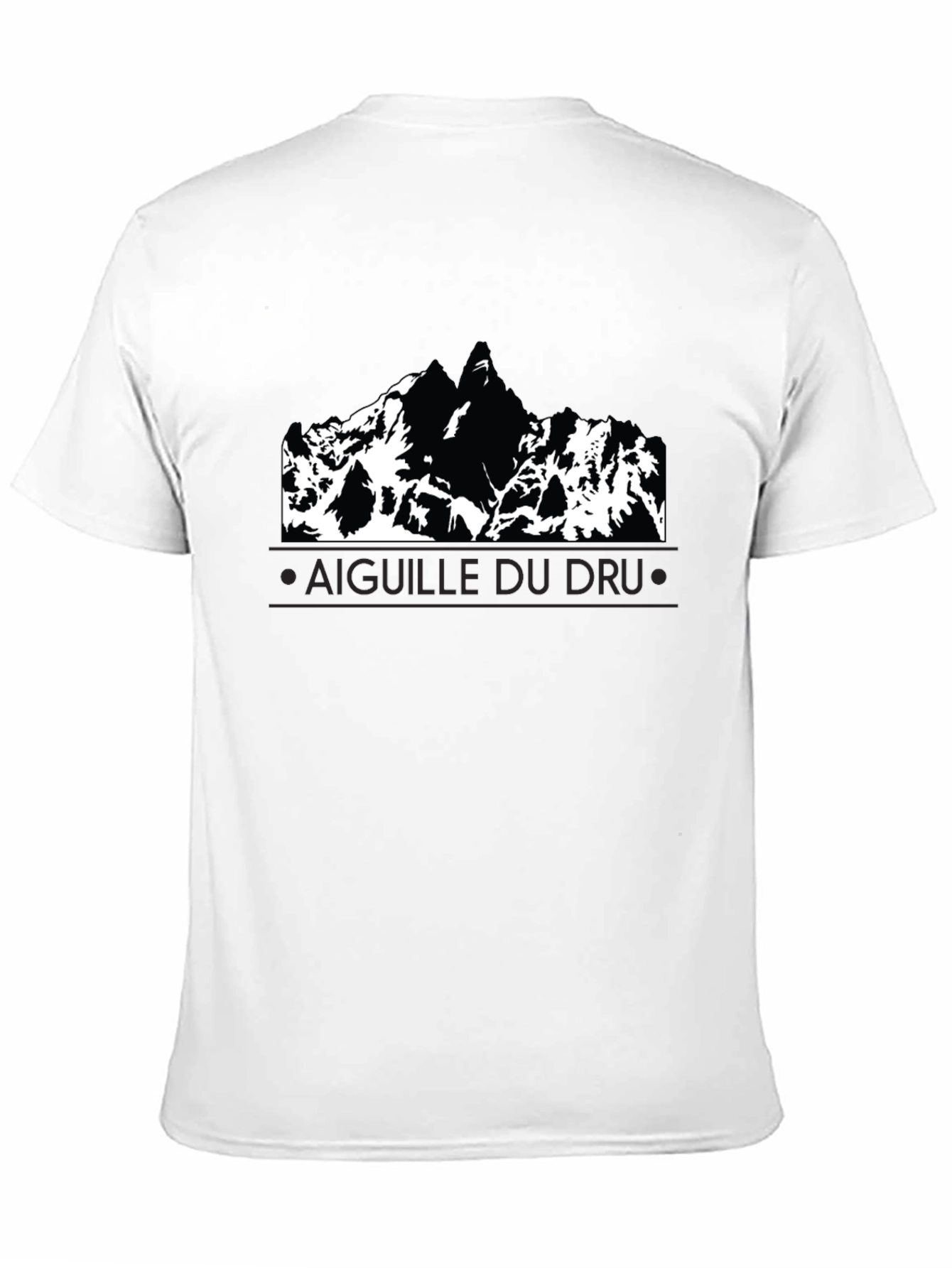 Aiguille du Dru Mountain Black T-Shirt
