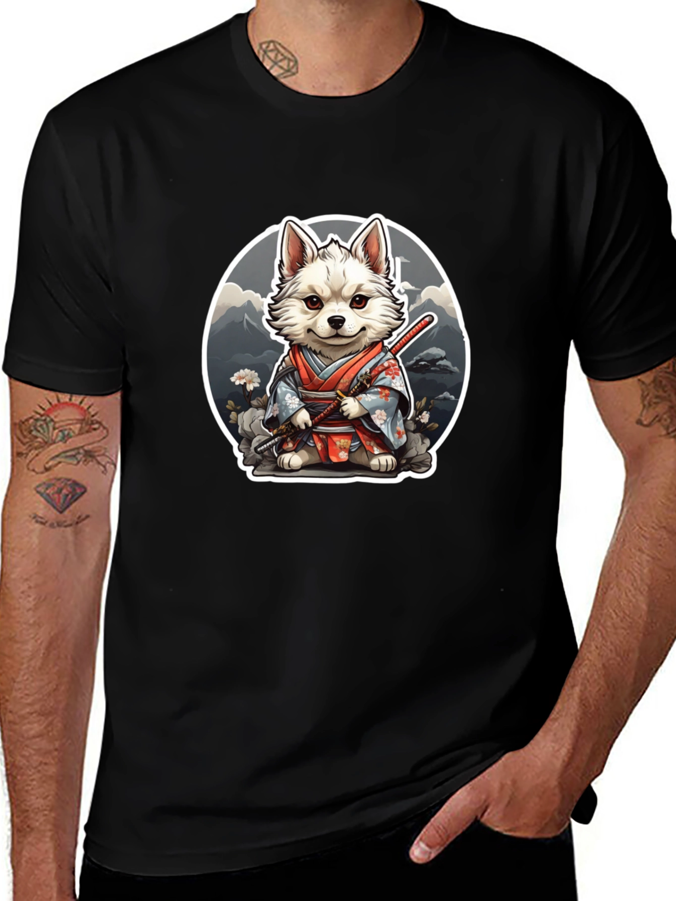 Dog Samurai Graphic Tee