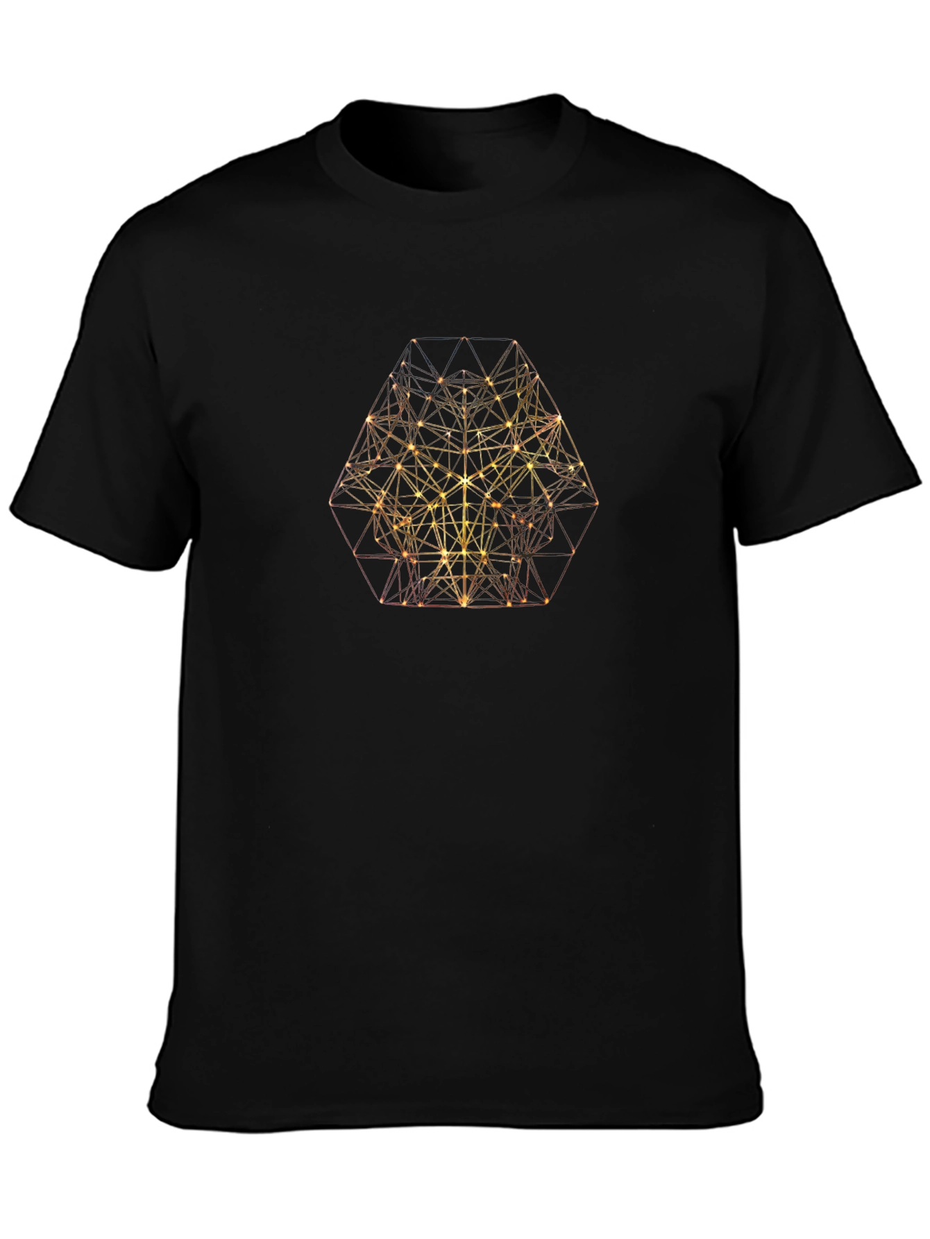 Geometric Light Design Black T-Shirt