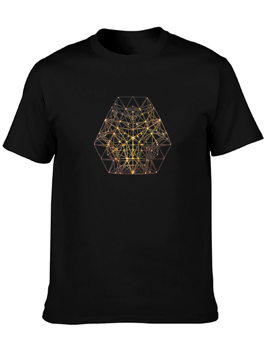Geometric Light Design Black T-Shirt