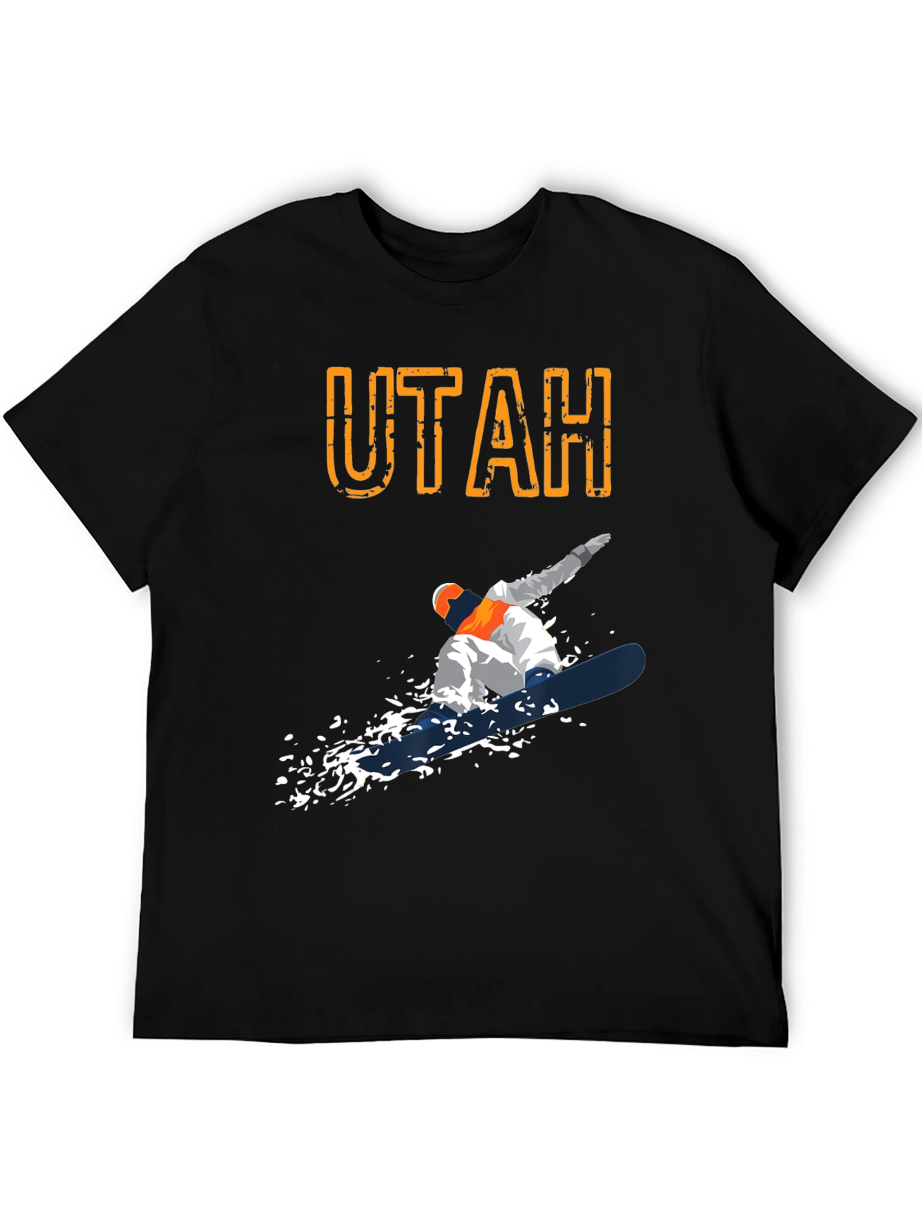 Utah Snowboarder Graphic T-Shirt - Black