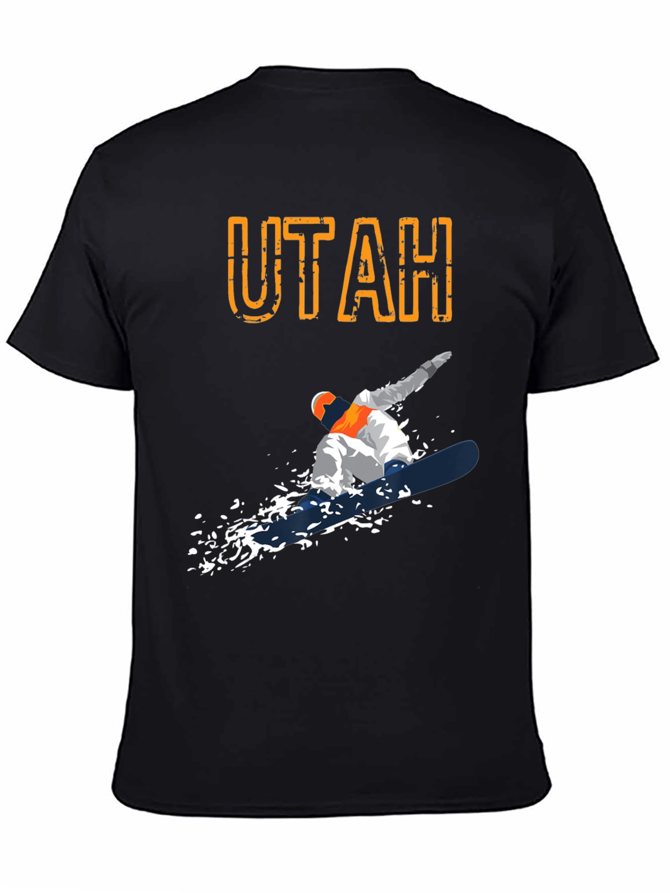 Utah Snowboarder Graphic T-Shirt - Black