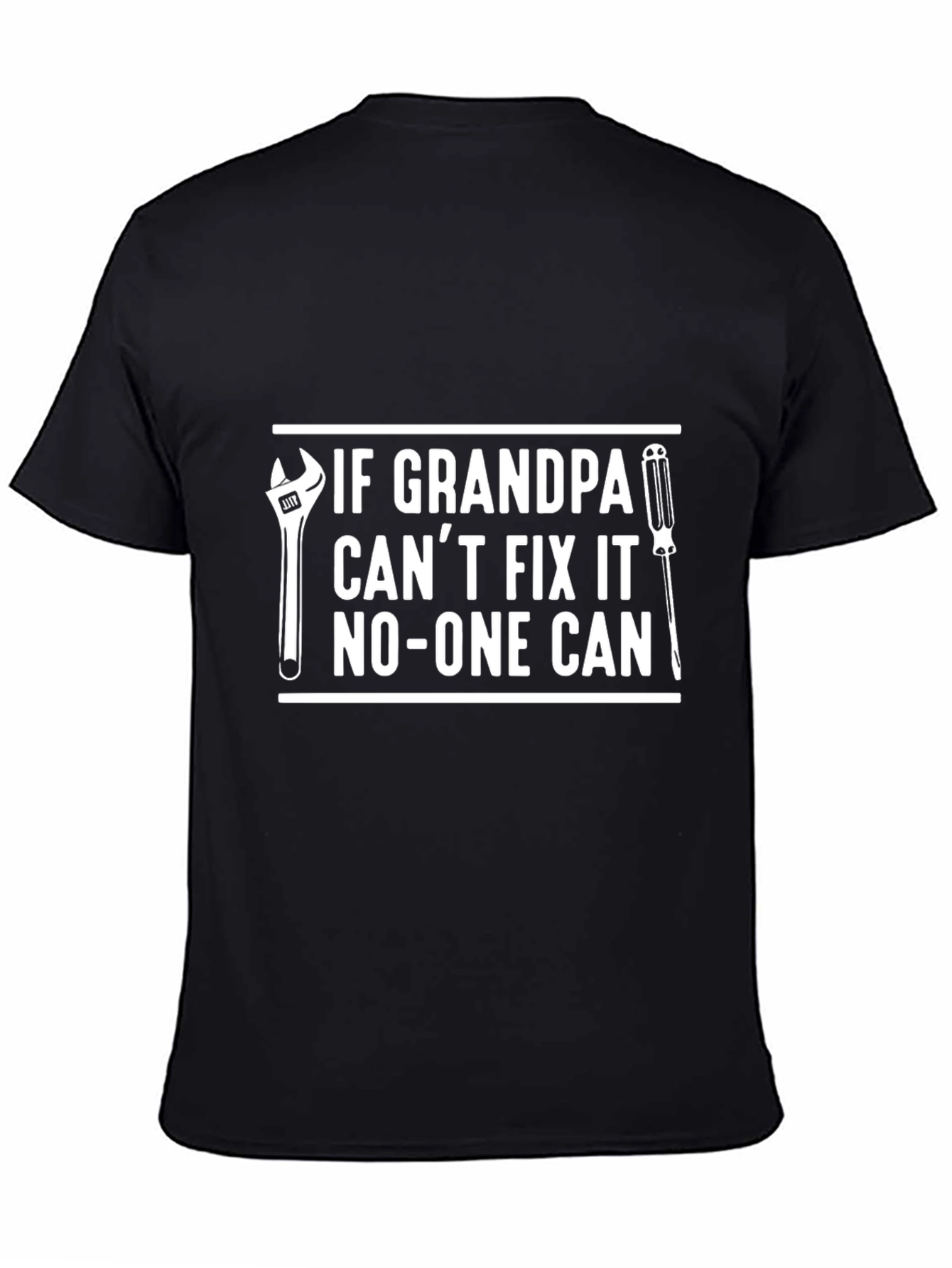Grandpa Can Fix It Black T-Shirt