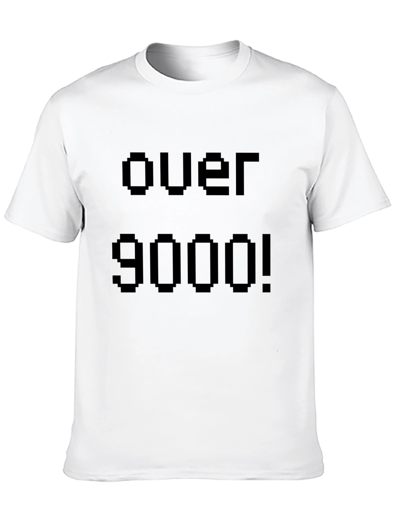 Over 9000! Pixel Graphic Black T-Shirt