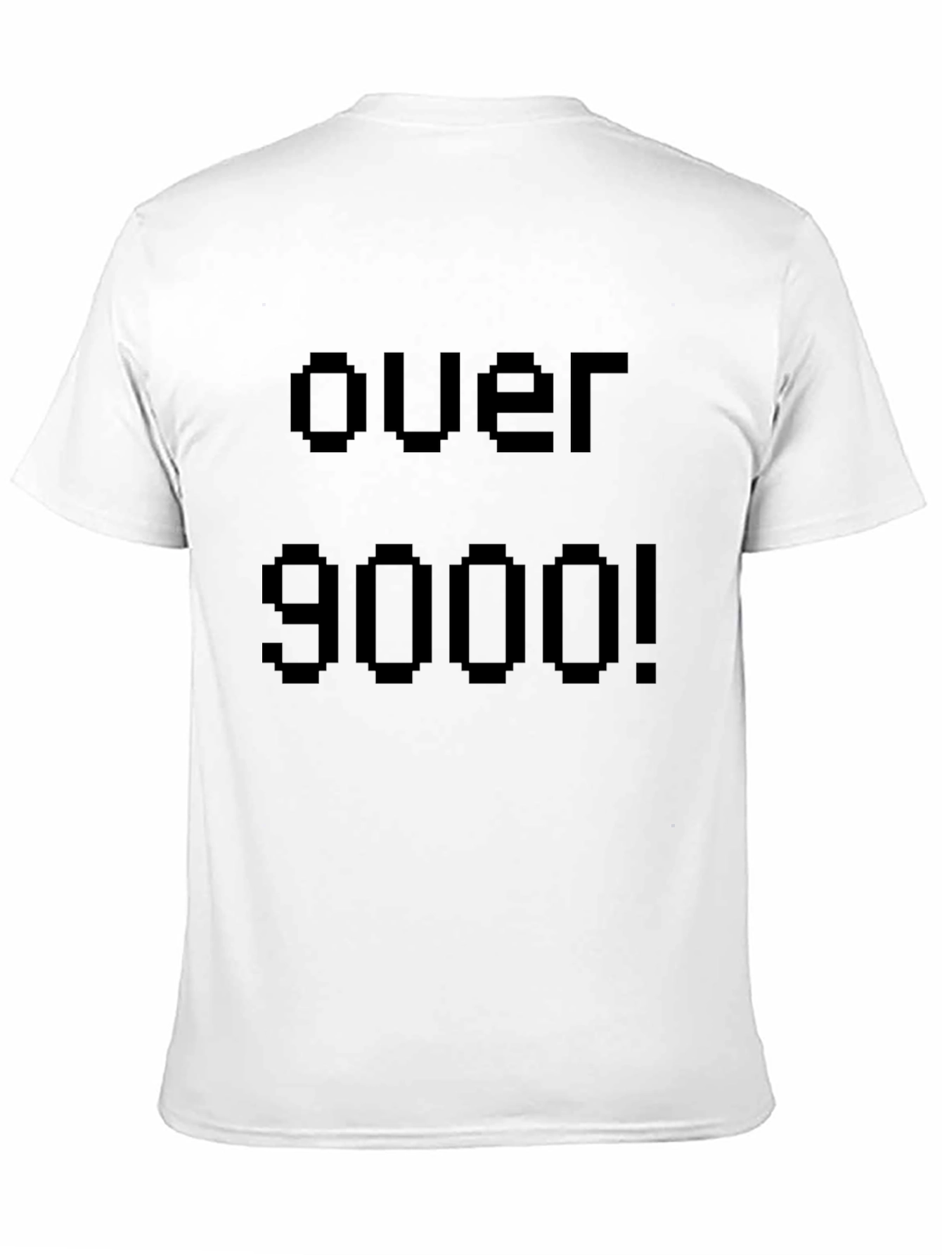 Over 9000! Pixel Graphic Black T-Shirt