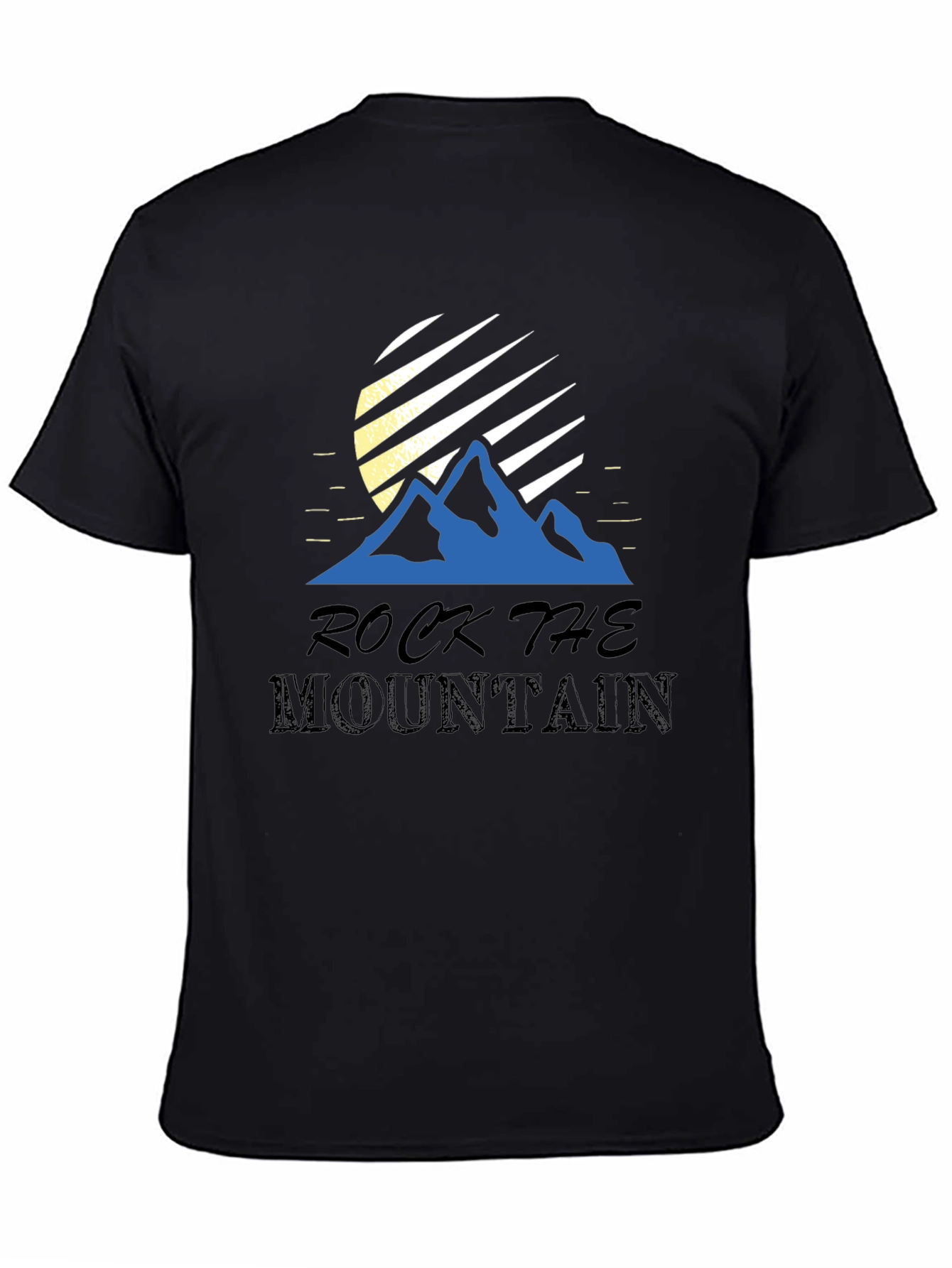 Rock The Mountain Graphic T-Shirt - Black