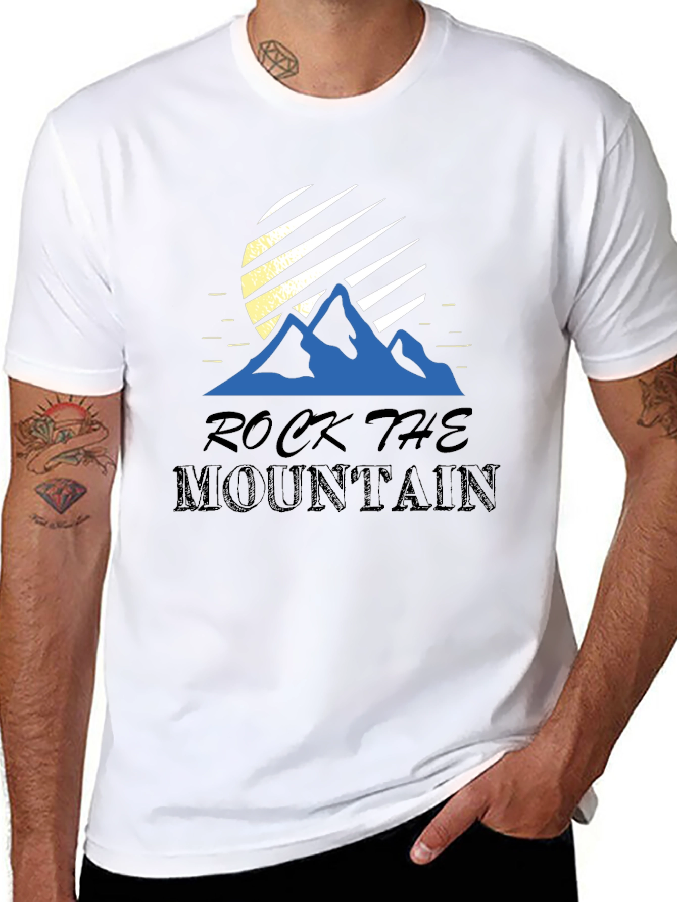 Rock The Mountain Graphic T-Shirt - Black