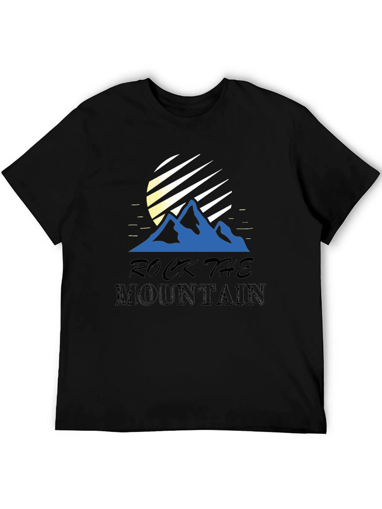 Rock The Mountain Graphic T-Shirt - Black