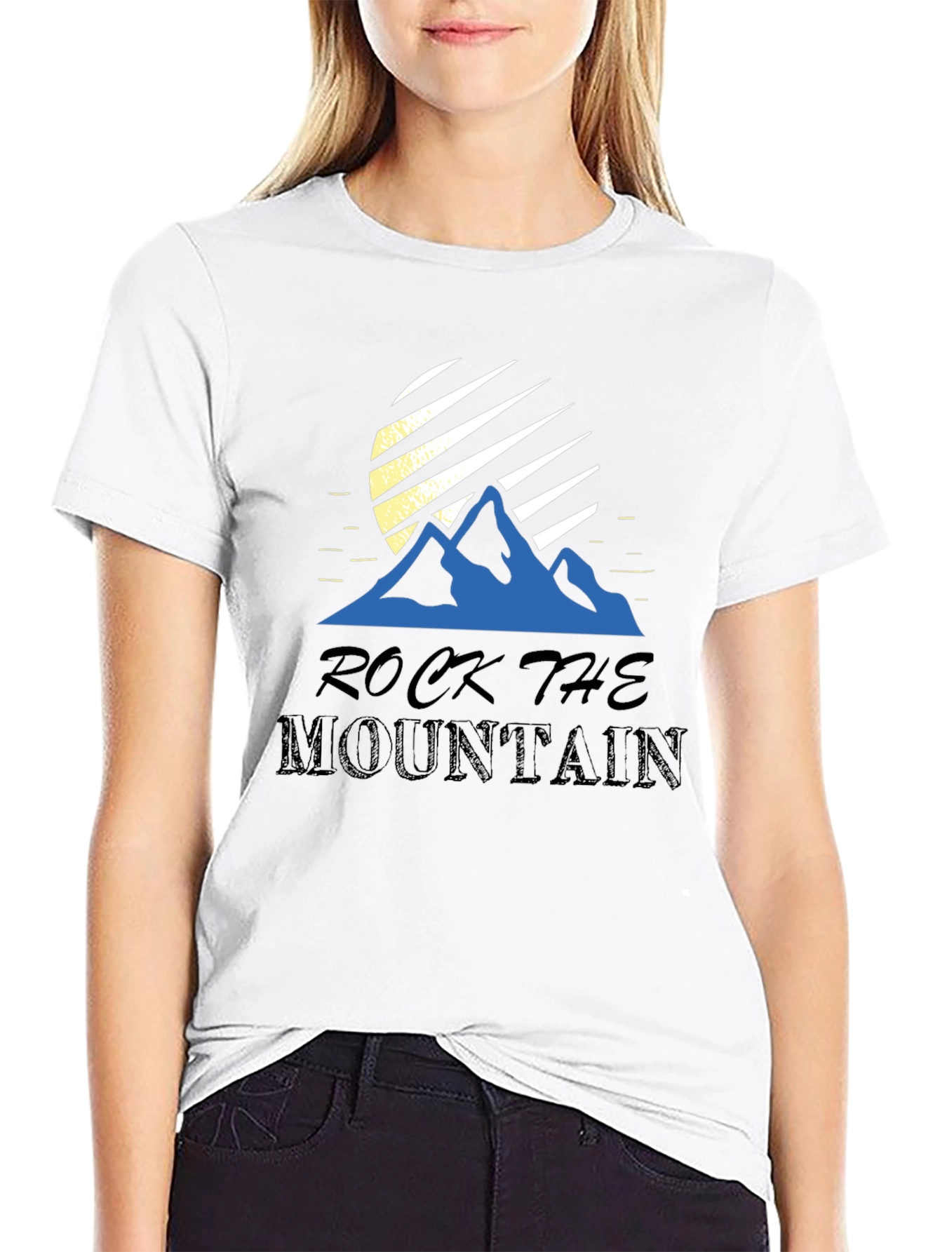 Rock The Mountain Graphic T-Shirt - Black
