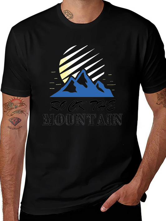 Rock The Mountain Graphic T-Shirt - Black