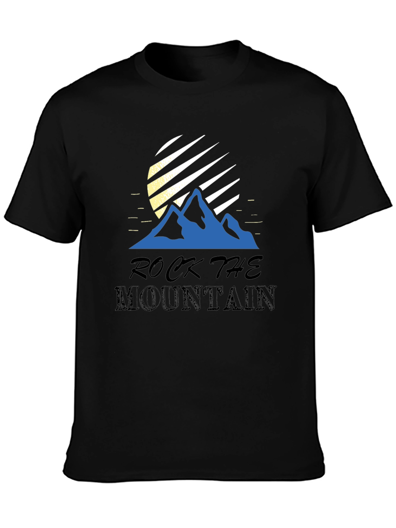 Rock The Mountain Graphic T-Shirt - Black