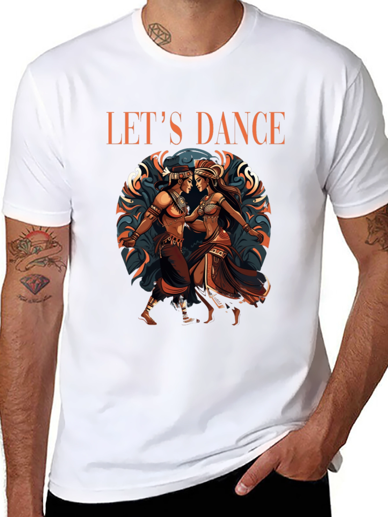 Lets Dance Graphic Tee - Tribal Couple Design