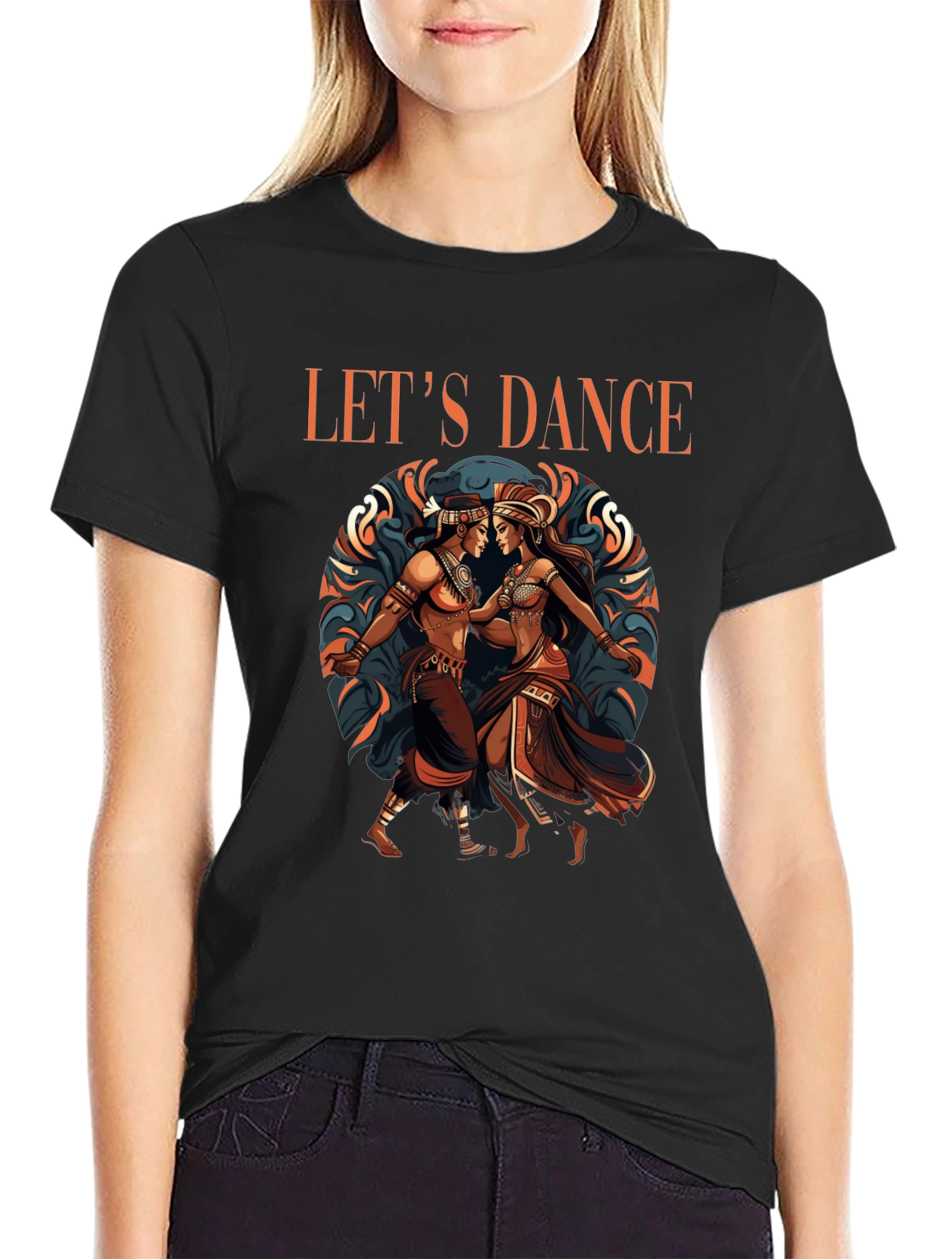 Lets Dance Graphic Tee - Tribal Couple Design