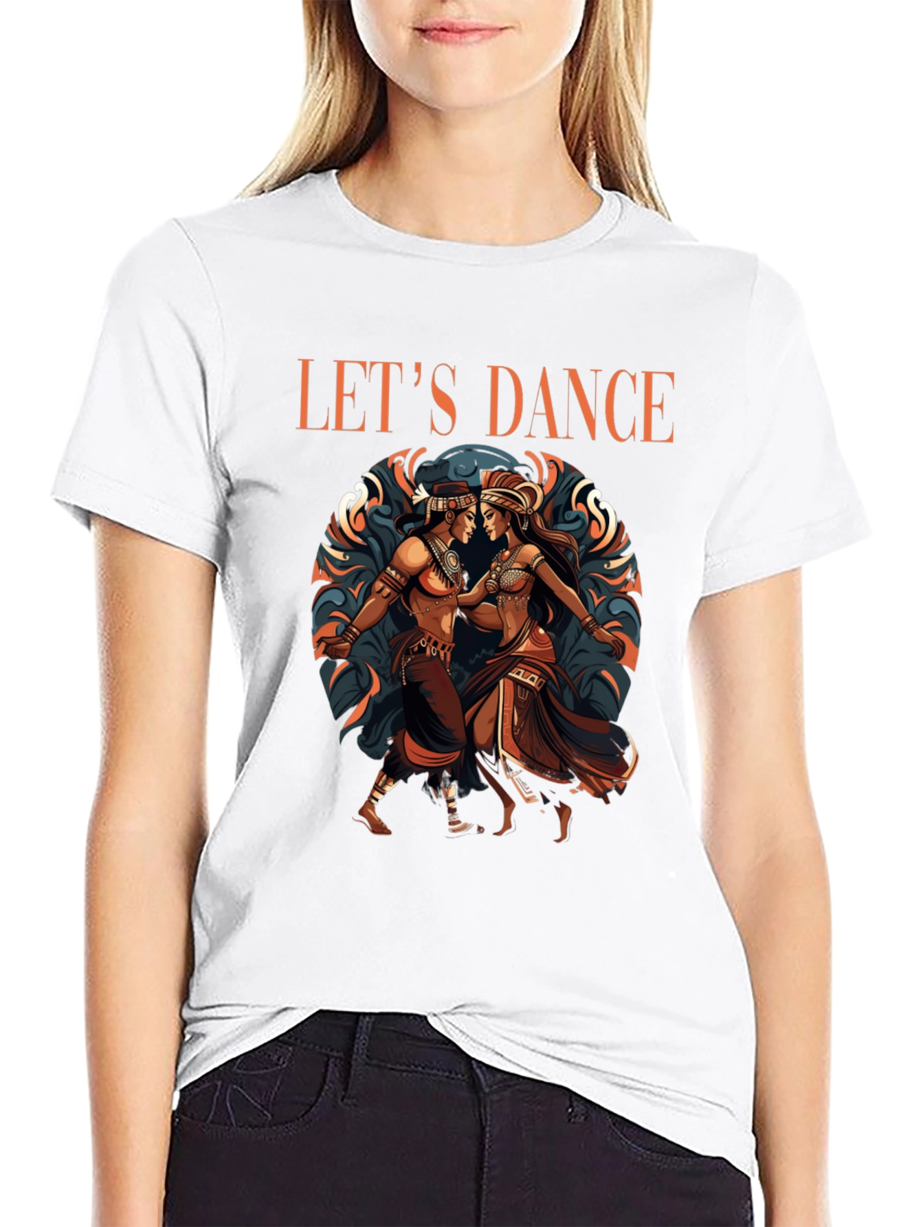 Lets Dance Graphic Tee - Tribal Couple Design