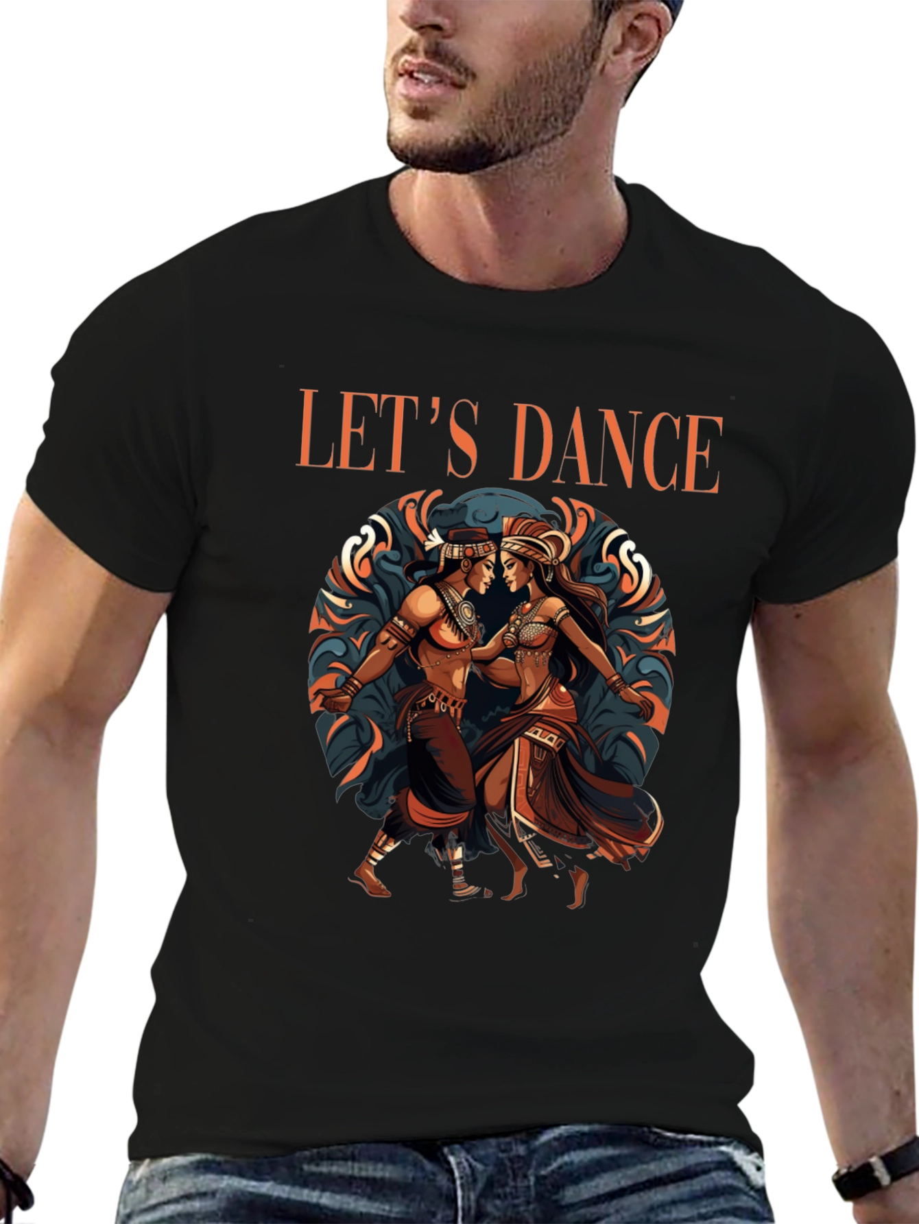 Lets Dance Graphic Tee - Tribal Couple Design