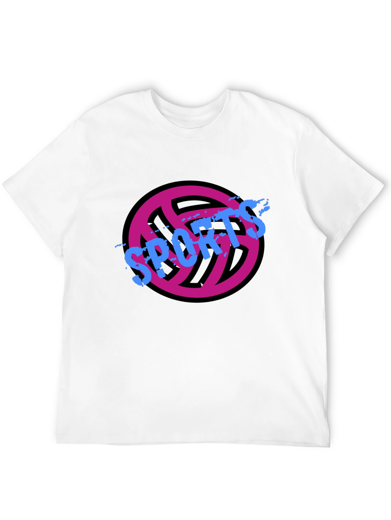 Sports Graphic Tee - Black Casual T-Shirt