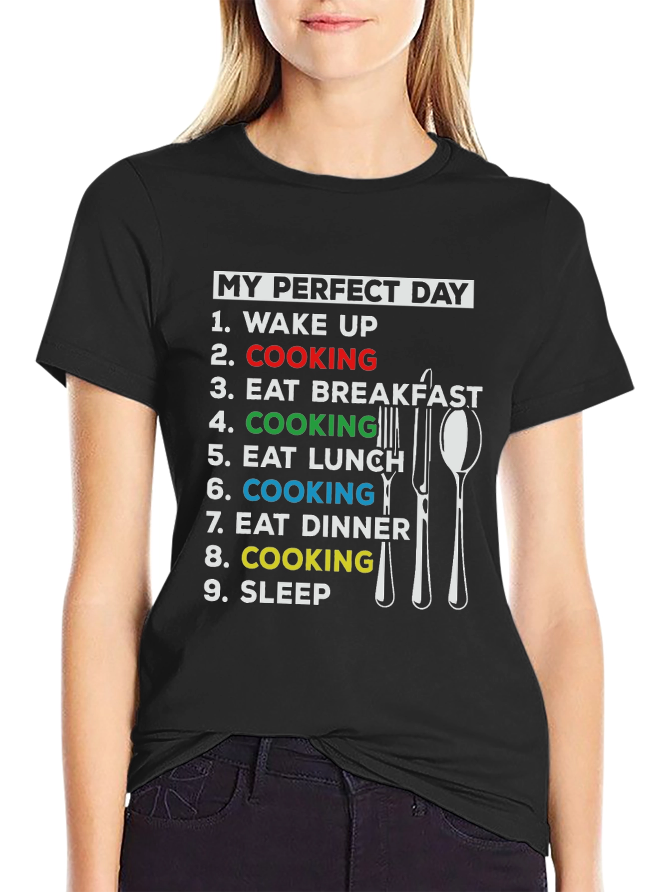 My Perfect Day Cooking T-Shirt - Chef Gift