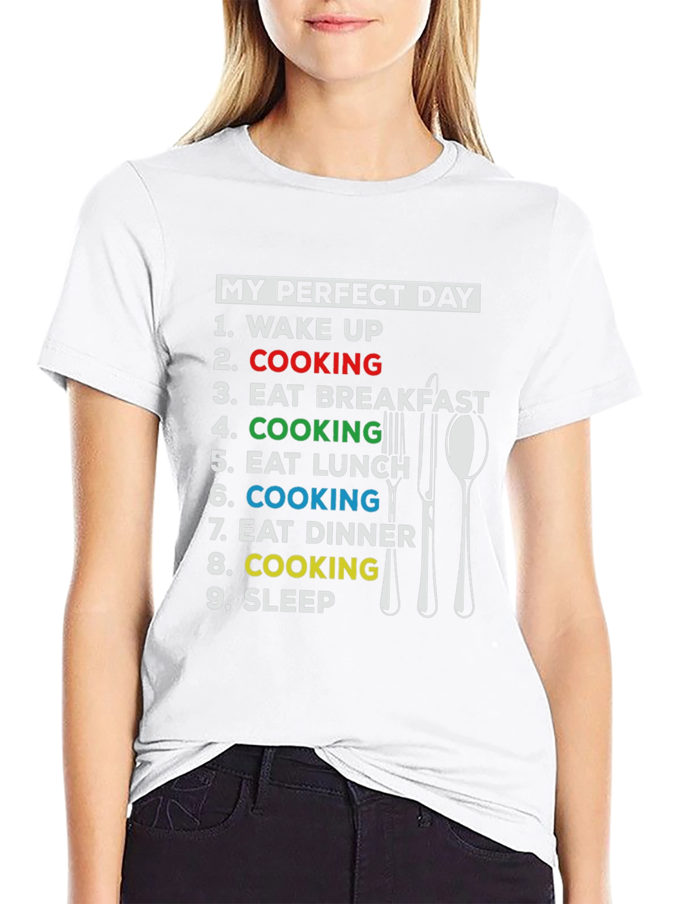 My Perfect Day Cooking T-Shirt - Chef Gift