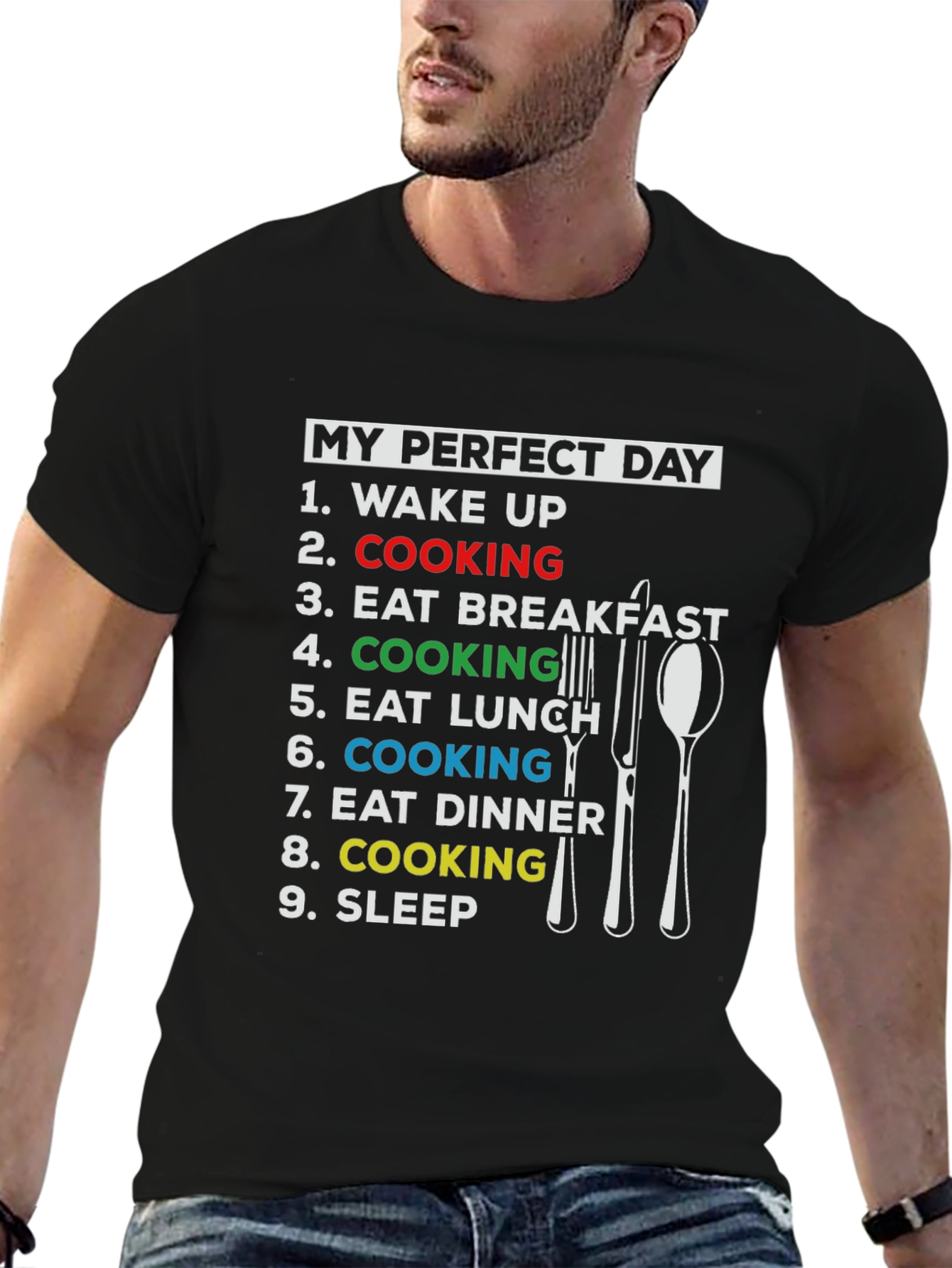 My Perfect Day Cooking T-Shirt - Chef Gift