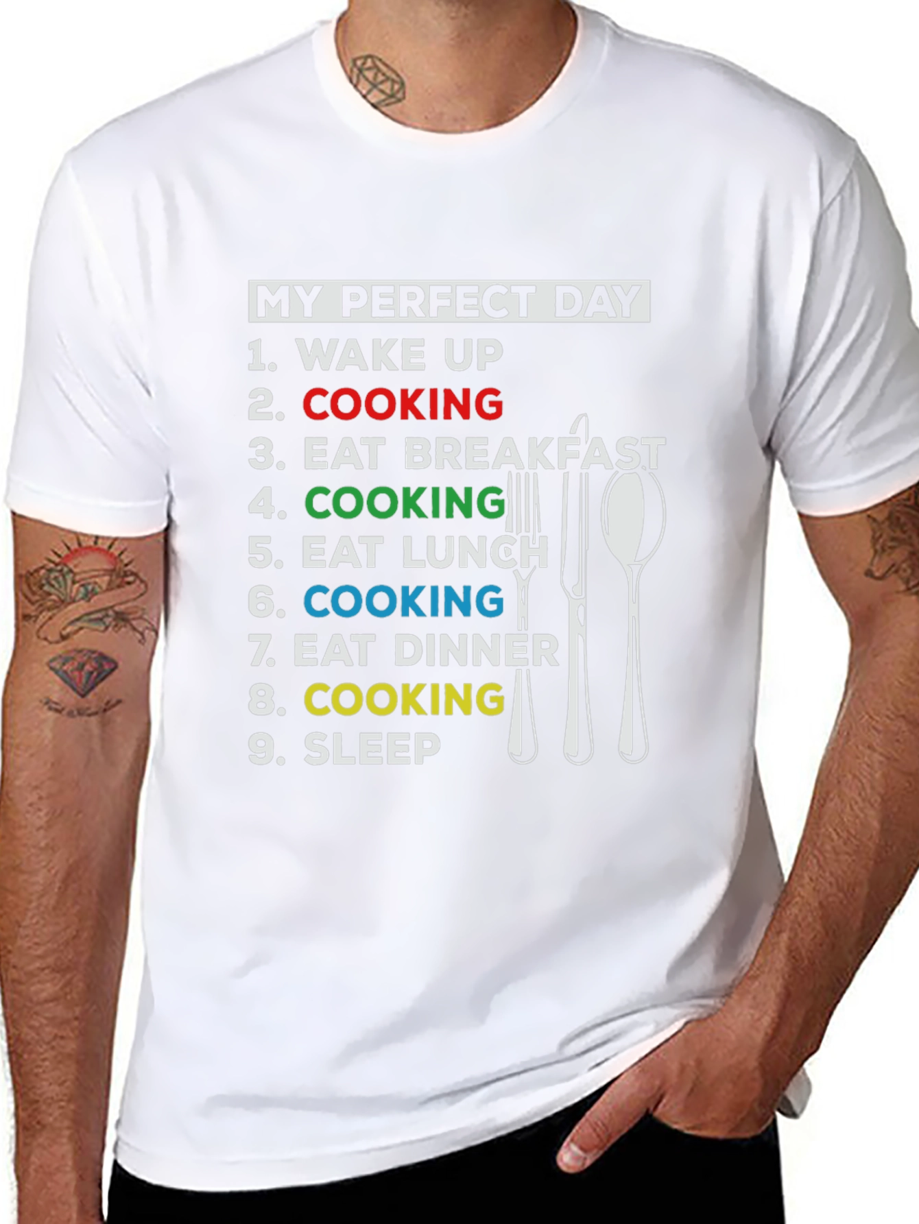 My Perfect Day Cooking T-Shirt - Chef Gift