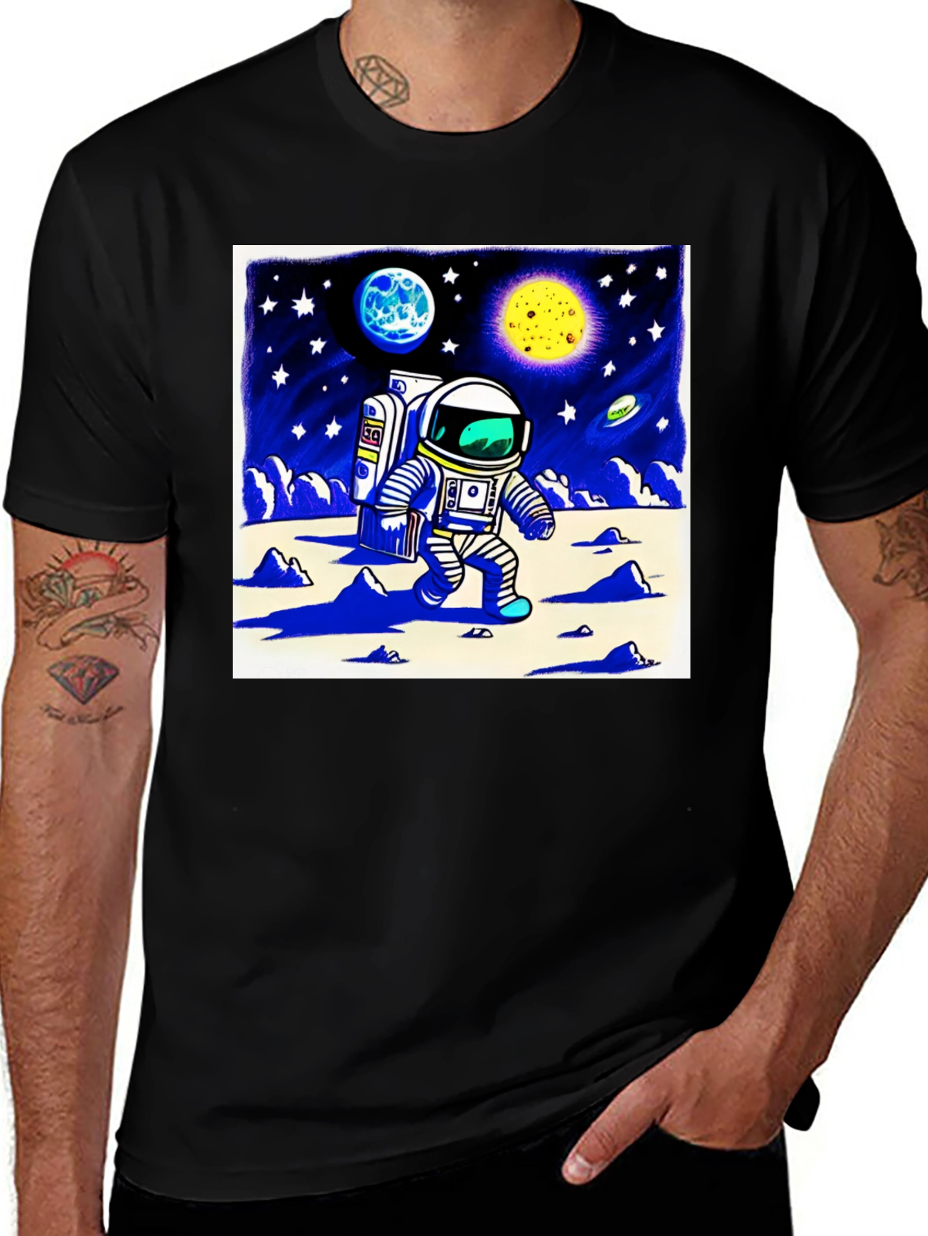 Astronaut Moonwalk Graphic Tee